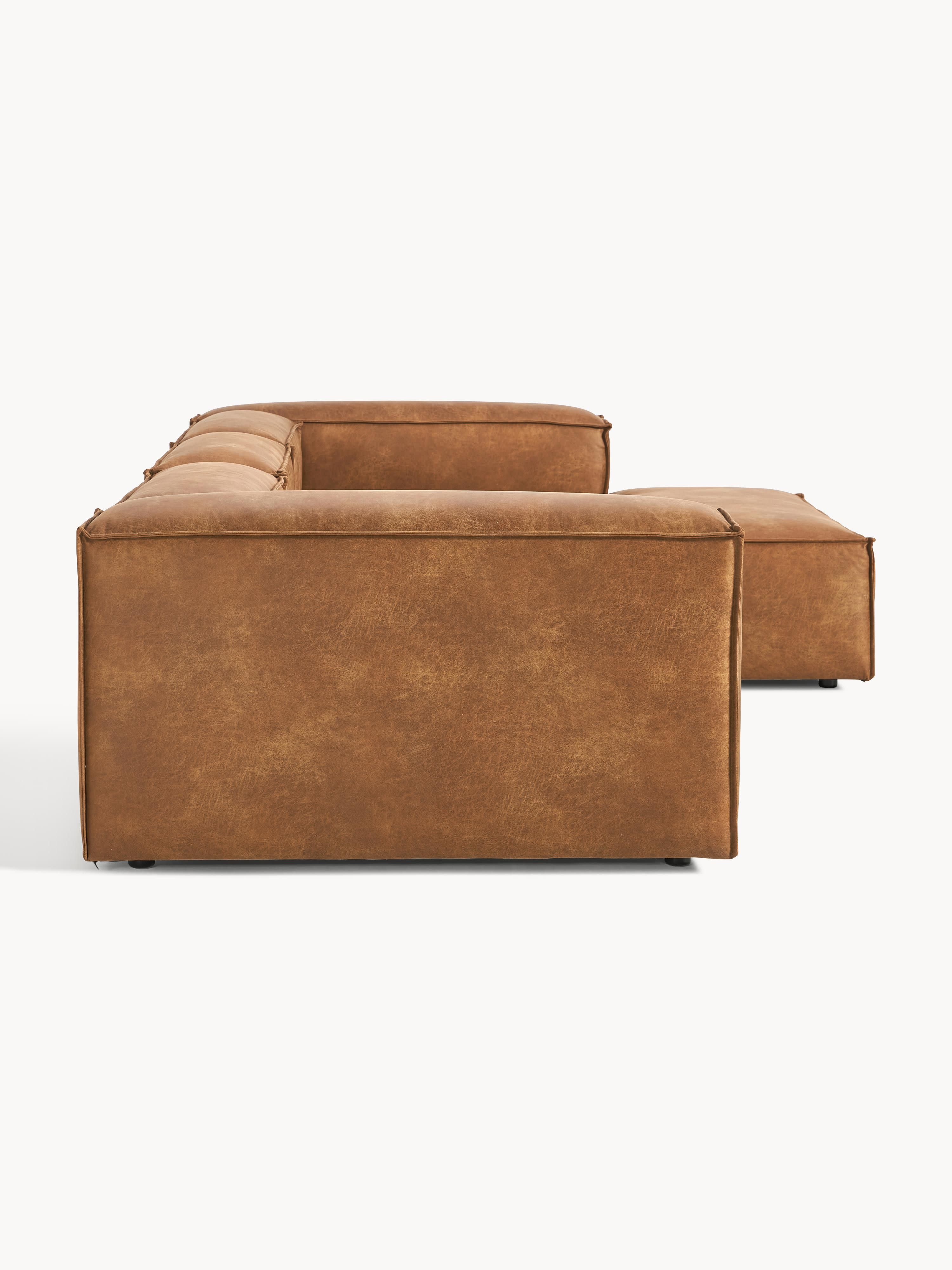 Modulares Ecksofa Lennon (4-Sitzer) aus Leder