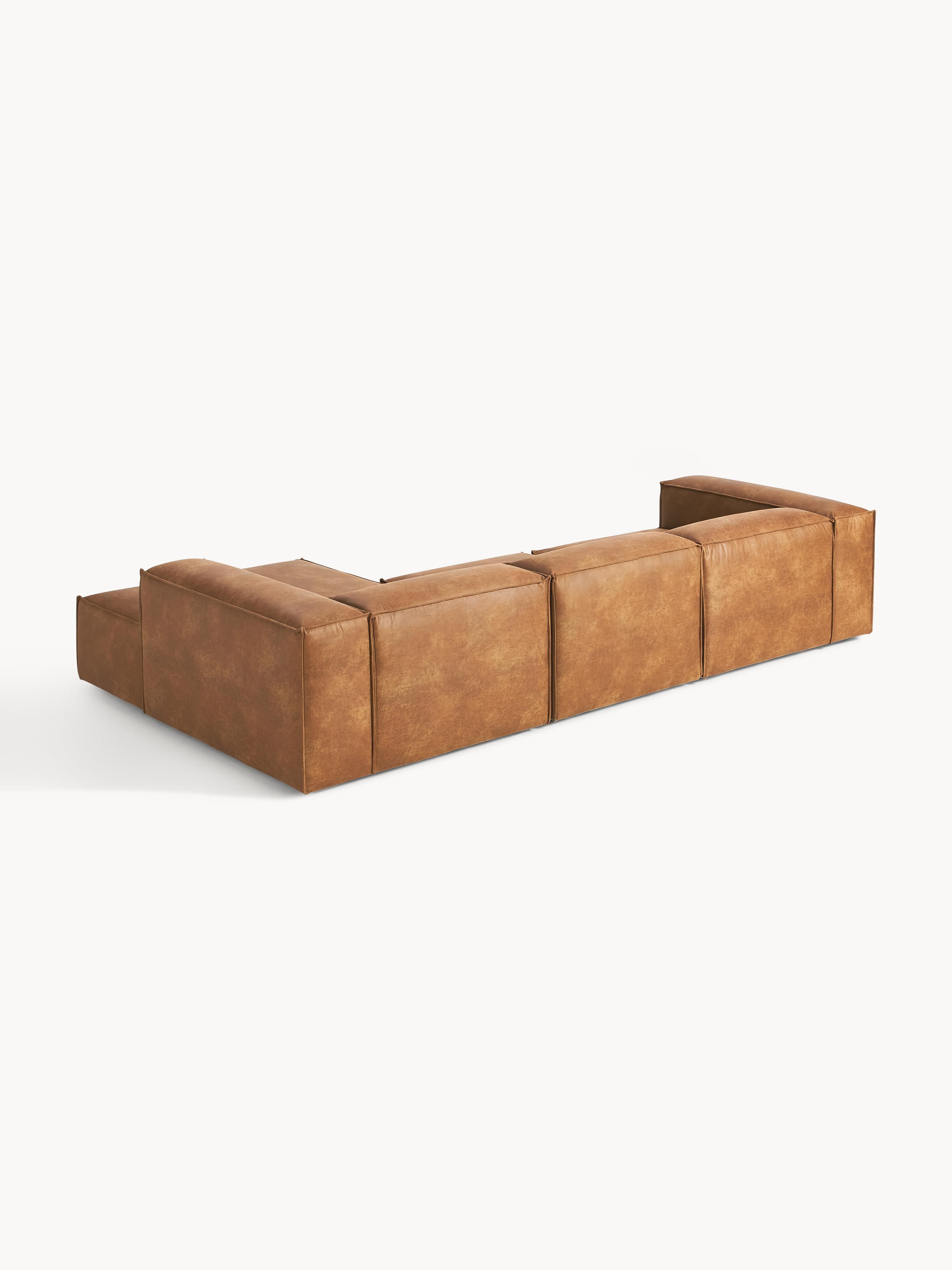 Modulares Ecksofa Lennon (4-Sitzer) aus Leder