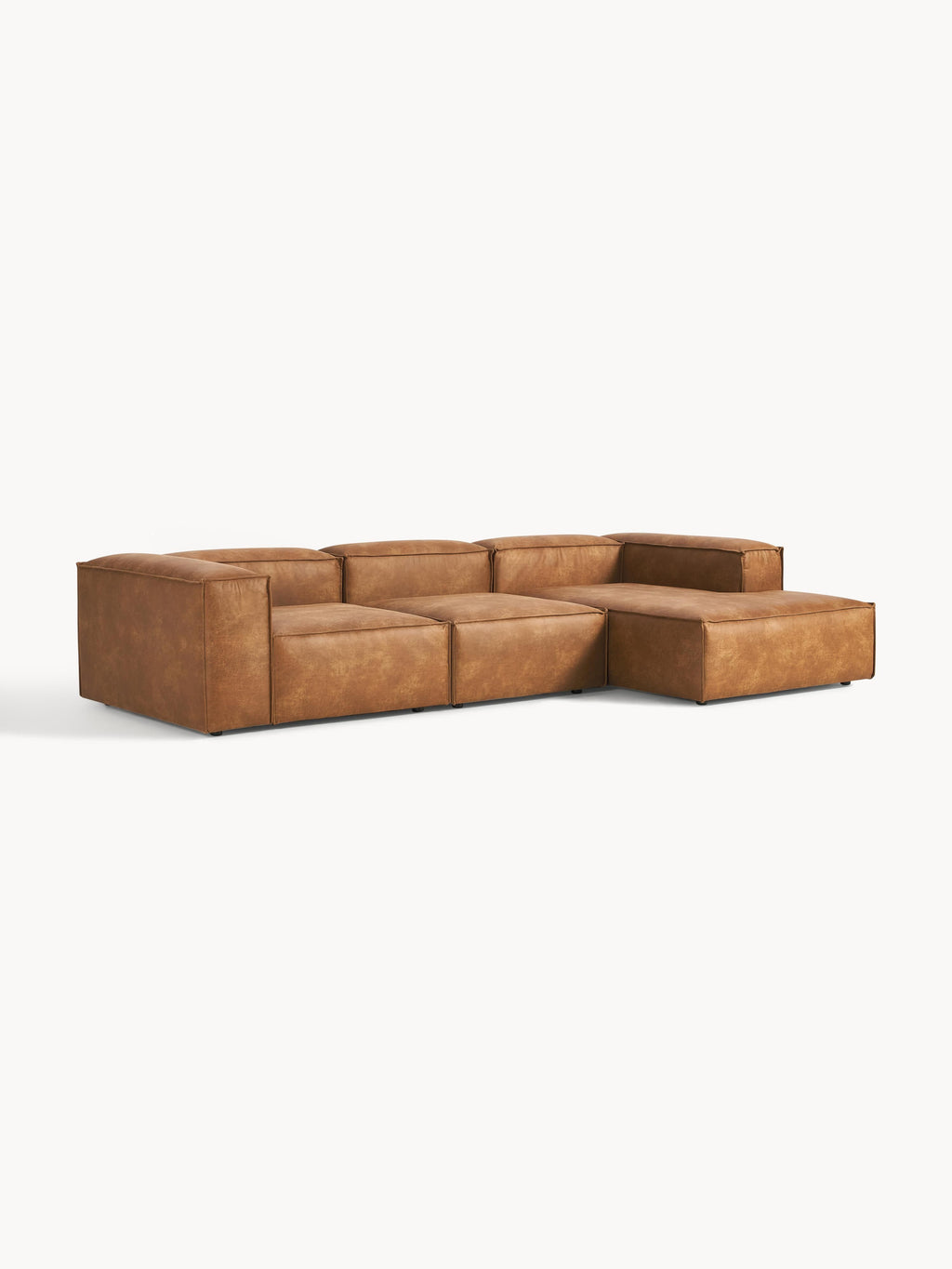 Modulares Ecksofa Lennon (4-Sitzer) aus Leder