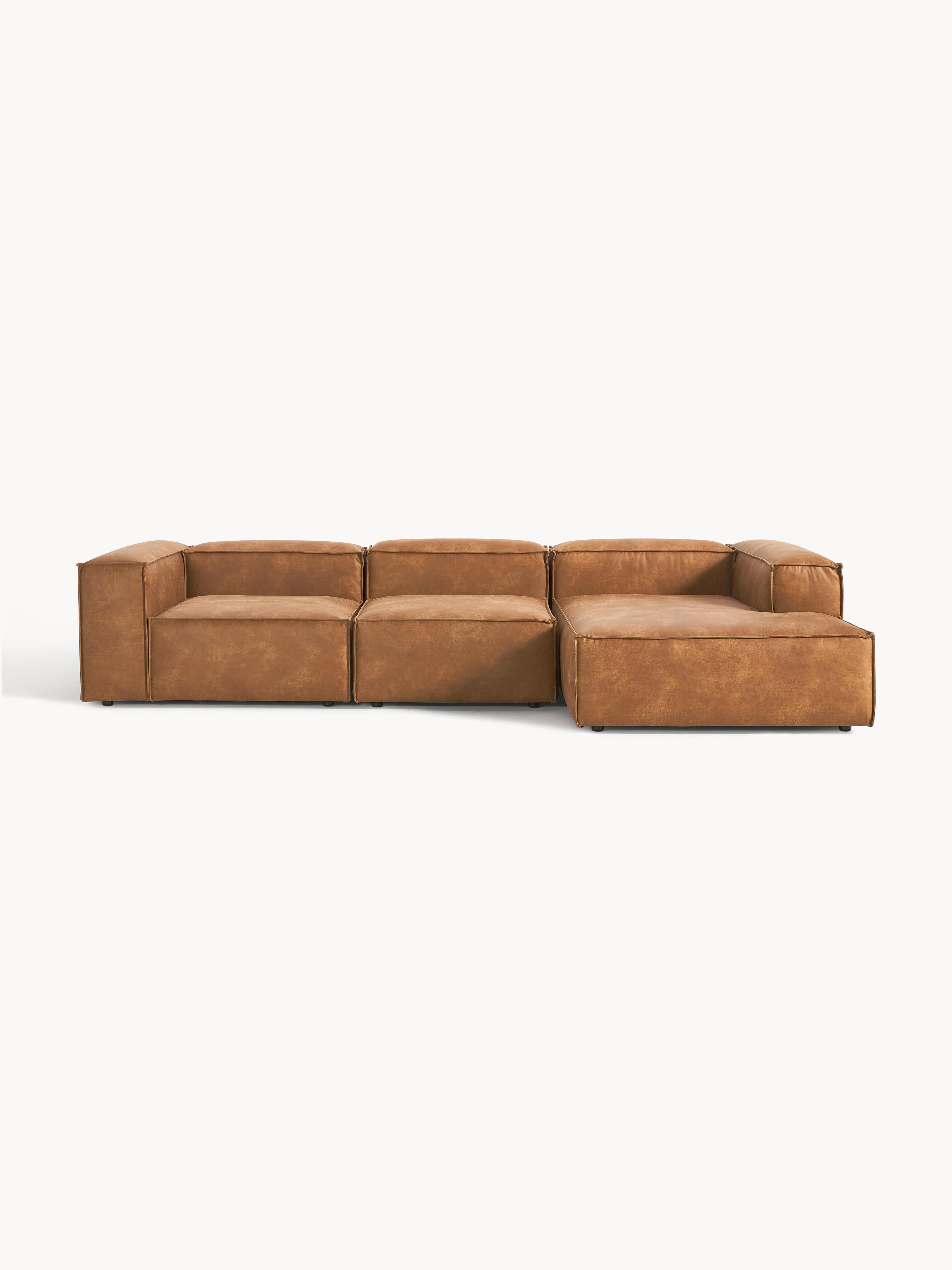 Galeriebild 1 - Modulares Ecksofa Lennon (4-Sitzer) aus Leder