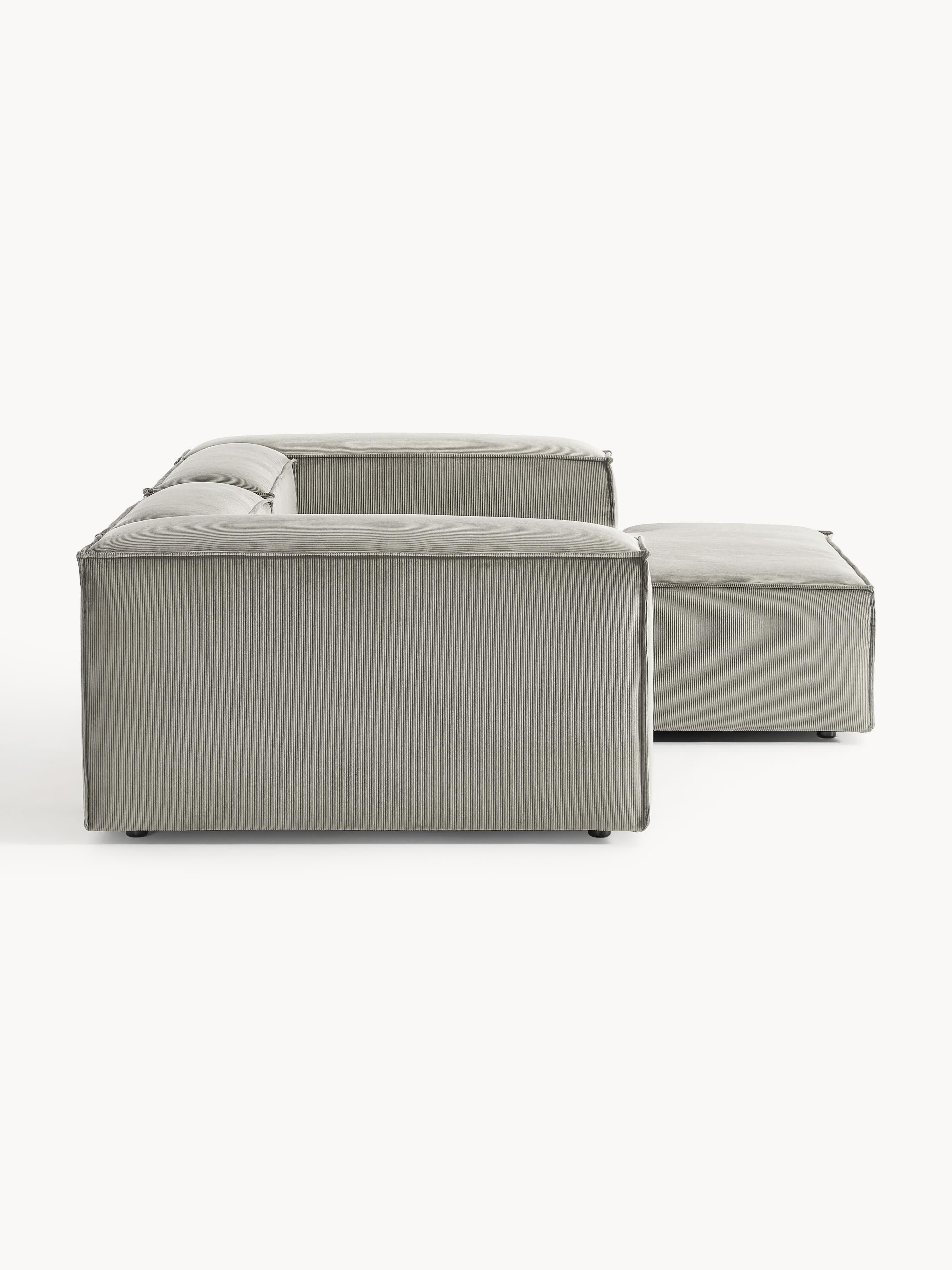 Modulares Ecksofa Lennon (2-Sitzer) aus Cord
