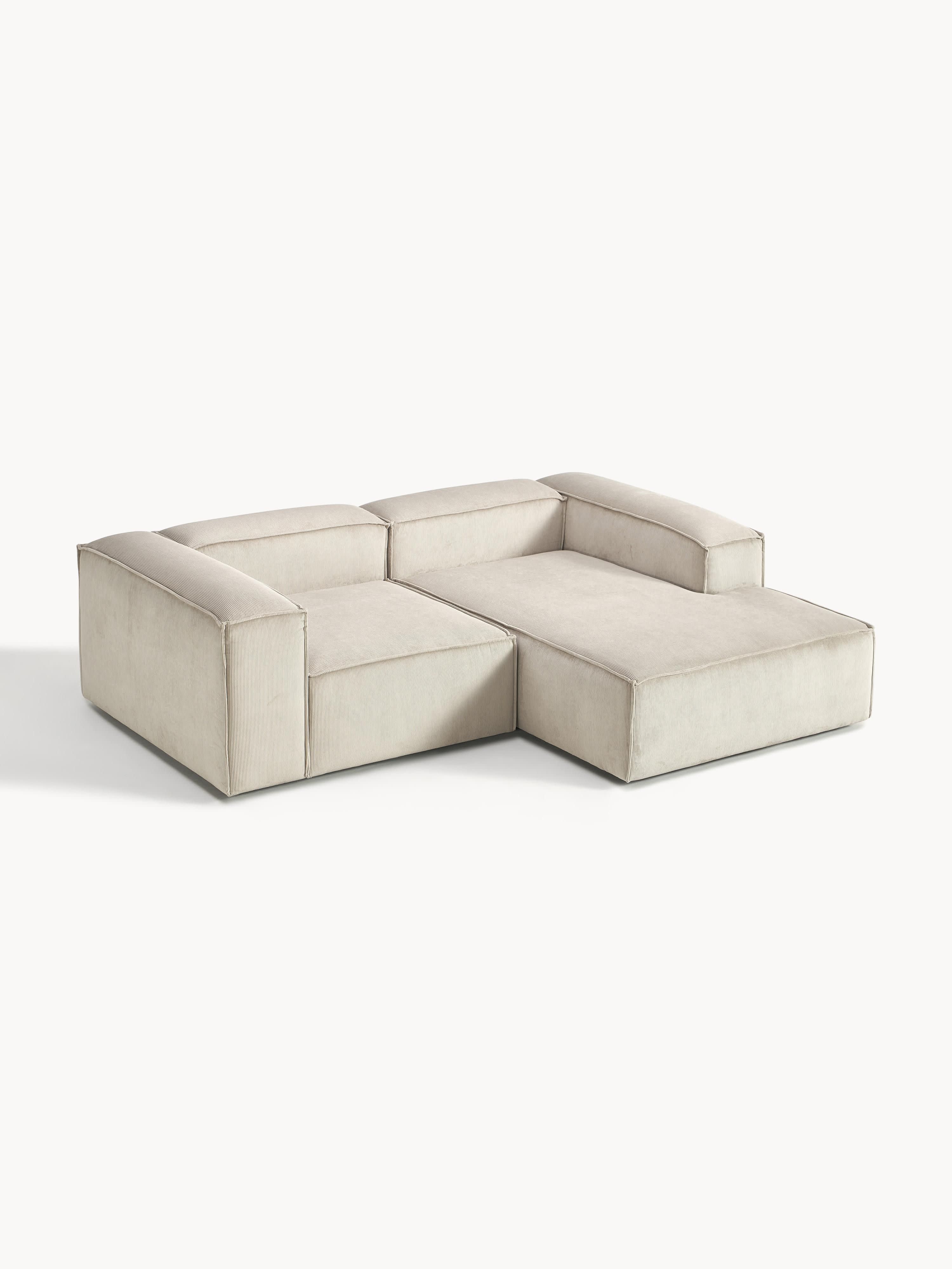 Modulares Ecksofa Lennon (2-Sitzer) aus Cord