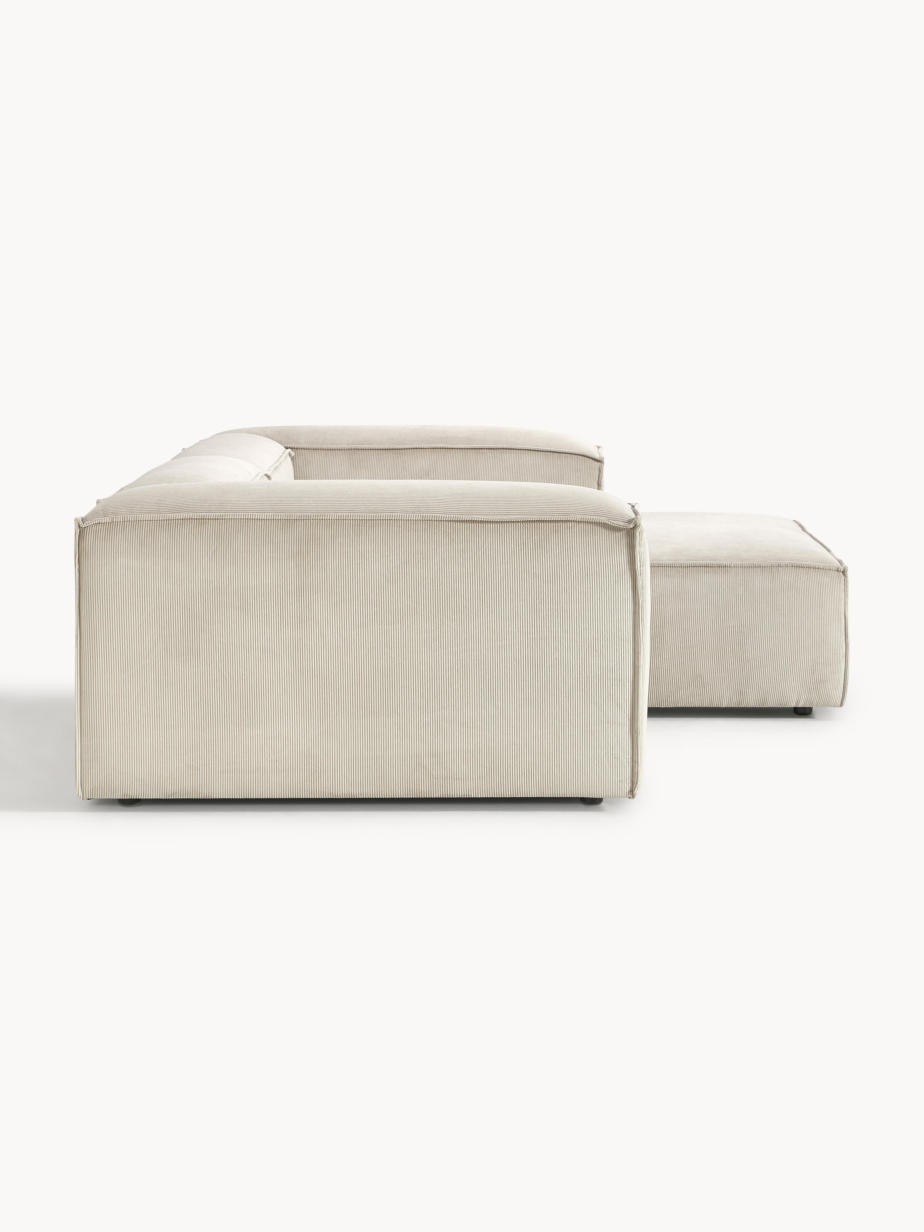 Modulares Ecksofa Lennon (2-Sitzer) aus Cord