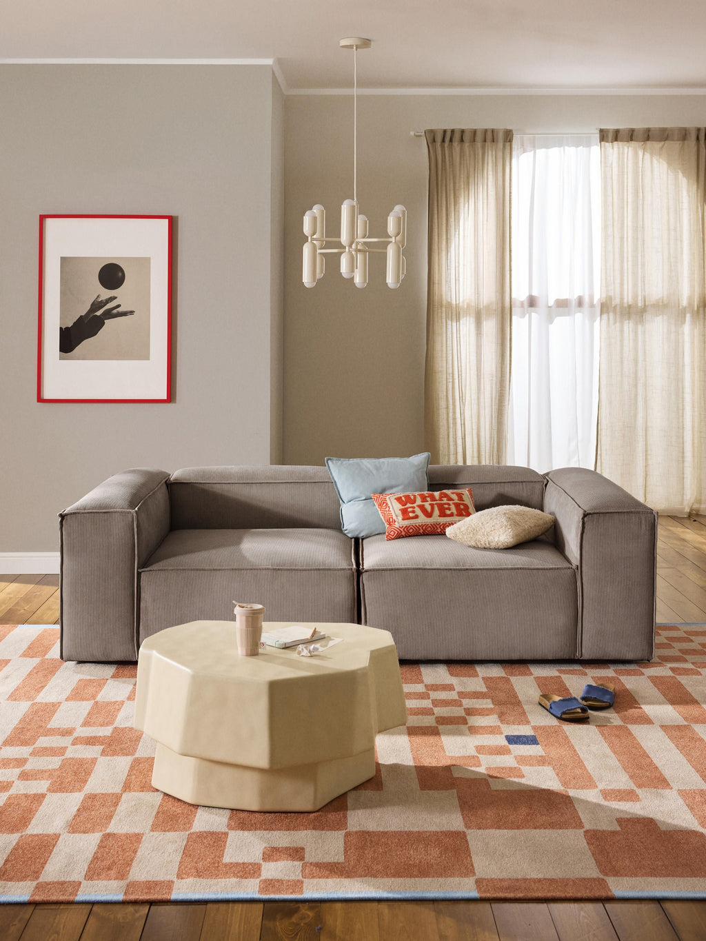 Modulares Sofa Lennon (3-Sitzer) aus Cord