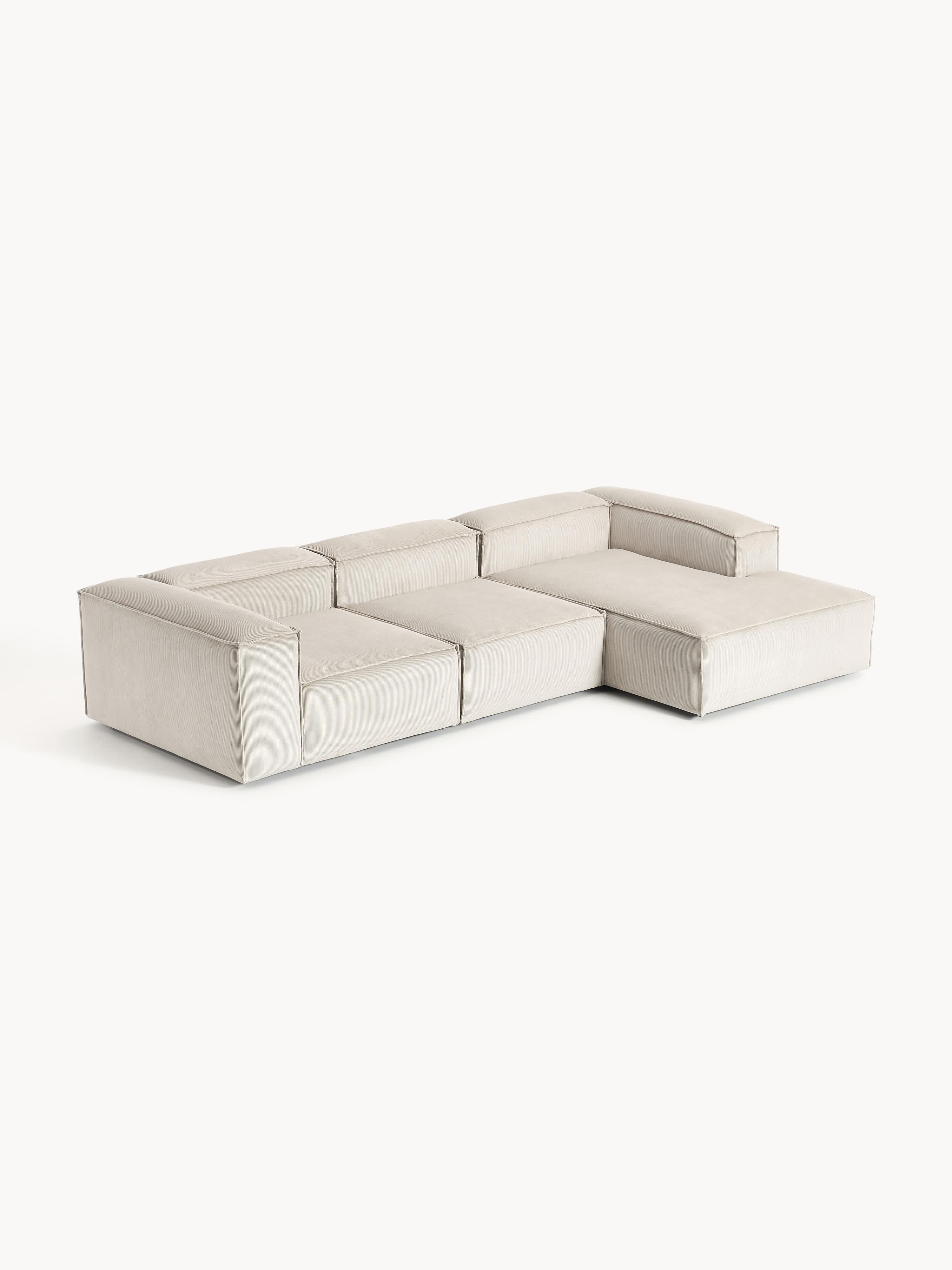 Modulares Ecksofa Lennon (4-Sitzer) aus Cord