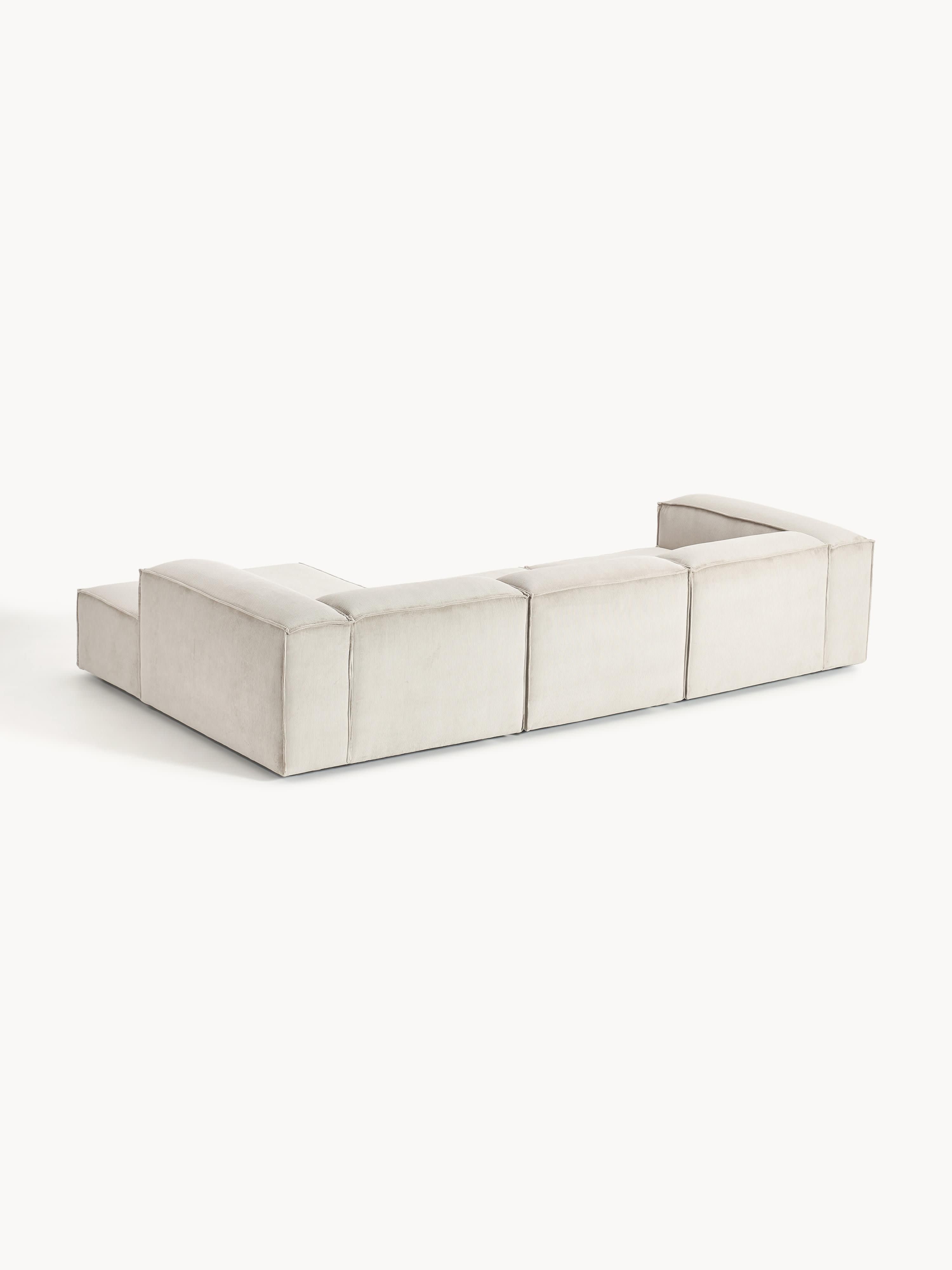 Modulares Ecksofa Lennon (4-Sitzer) aus Cord
