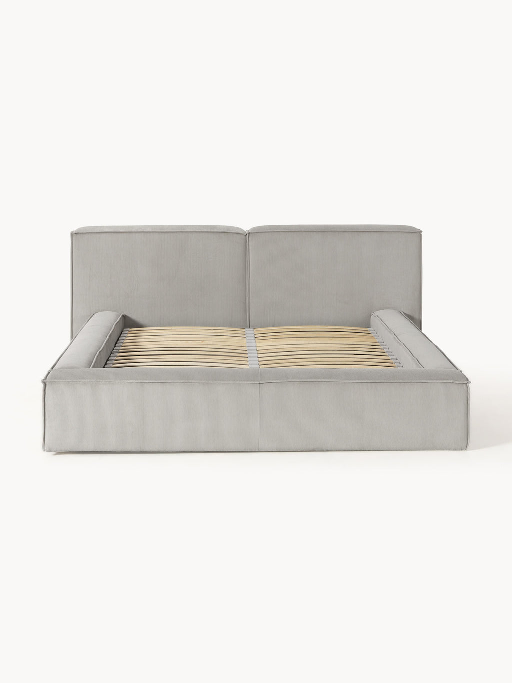 Polsterbett Lennon aus Cord mit Stauraum