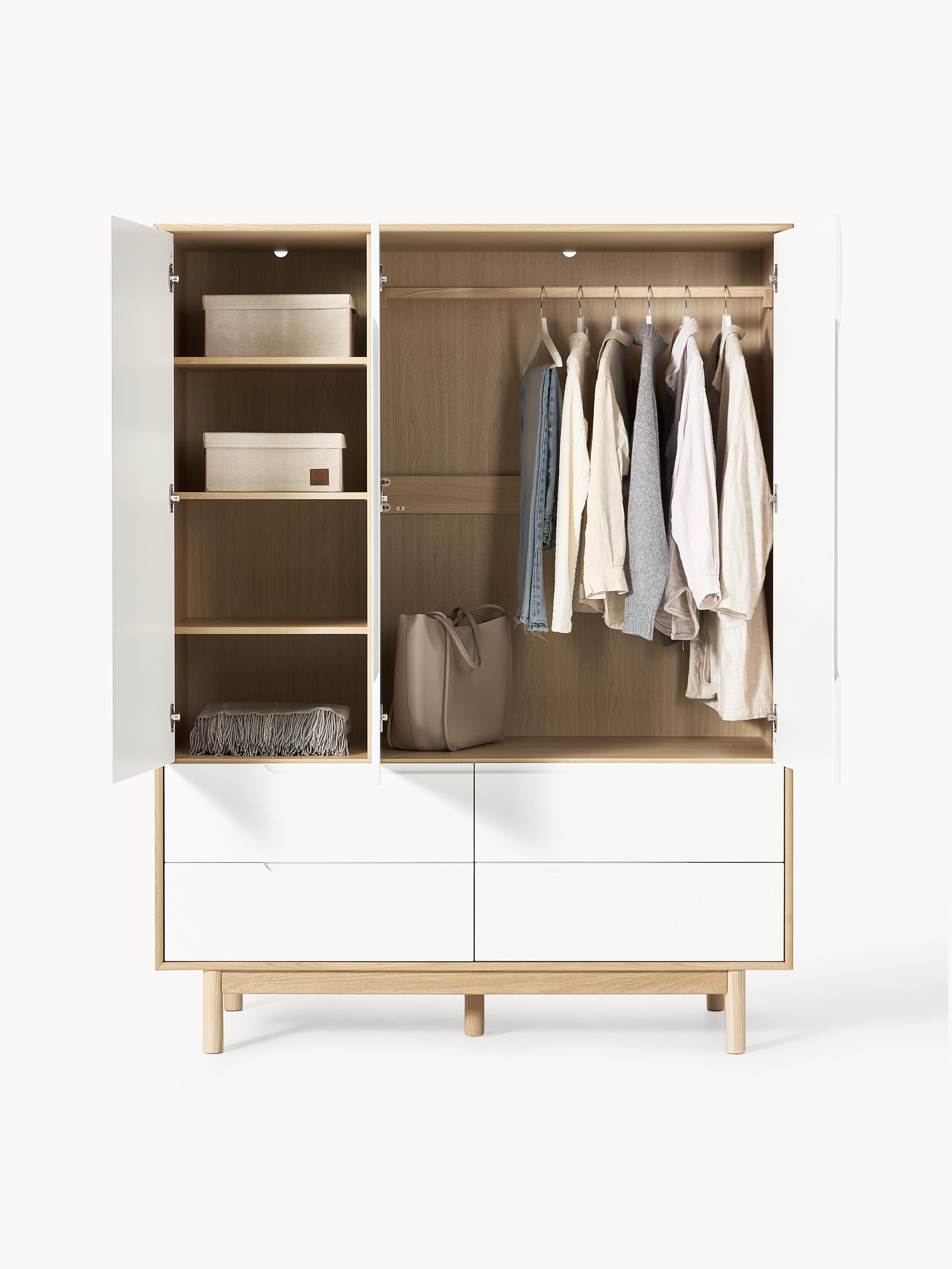 Kleiderschrank Cassy, 3-türig