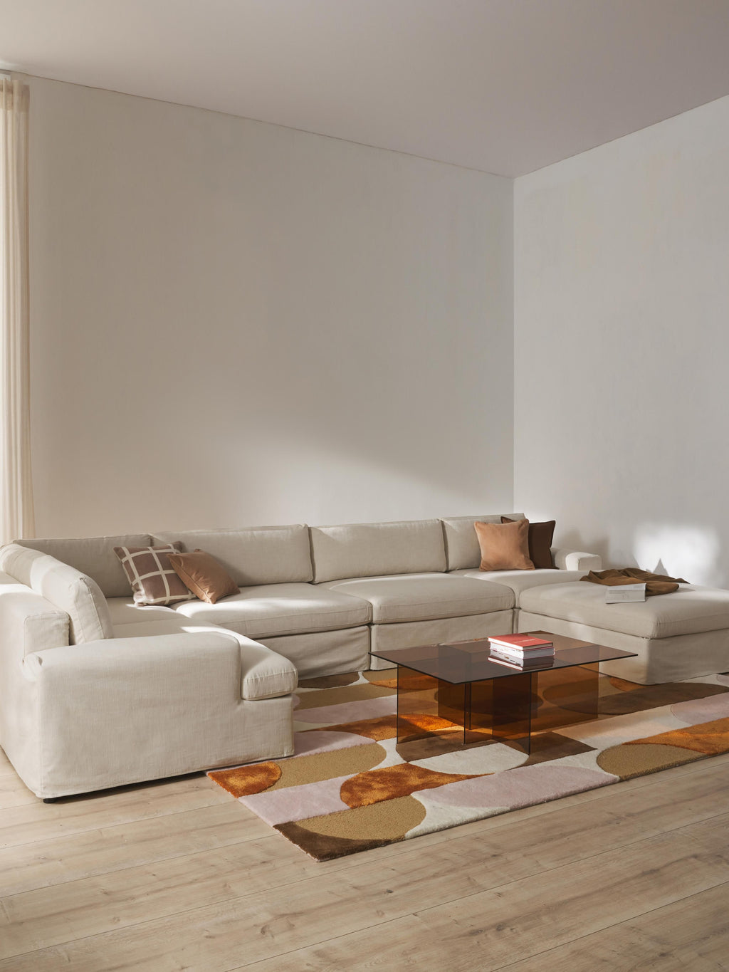 Modulares XL Sofa Russell mit abnehmbaren Bezügen