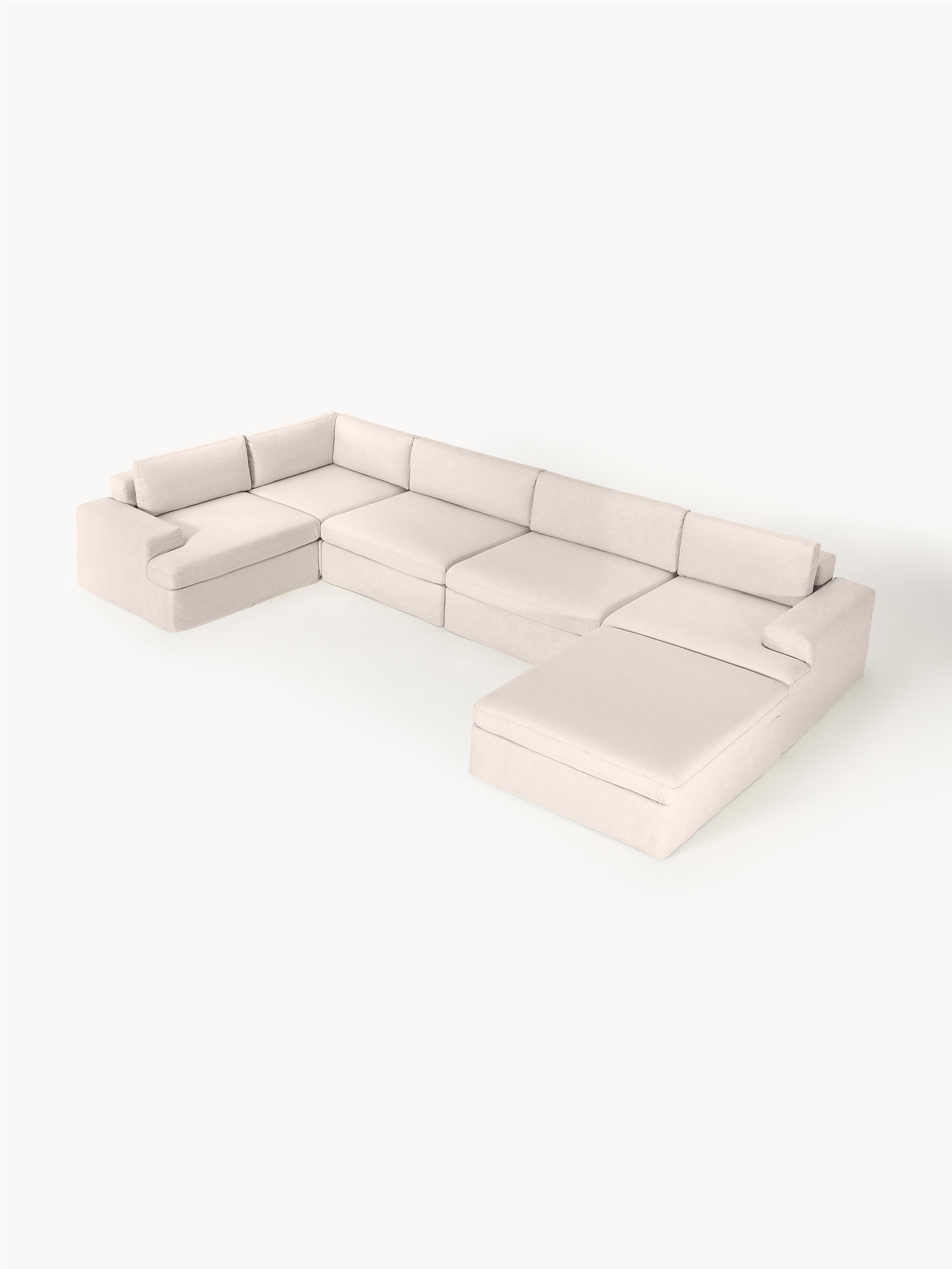 Modulares XL Sofa Russell mit abnehmbaren Bezügen