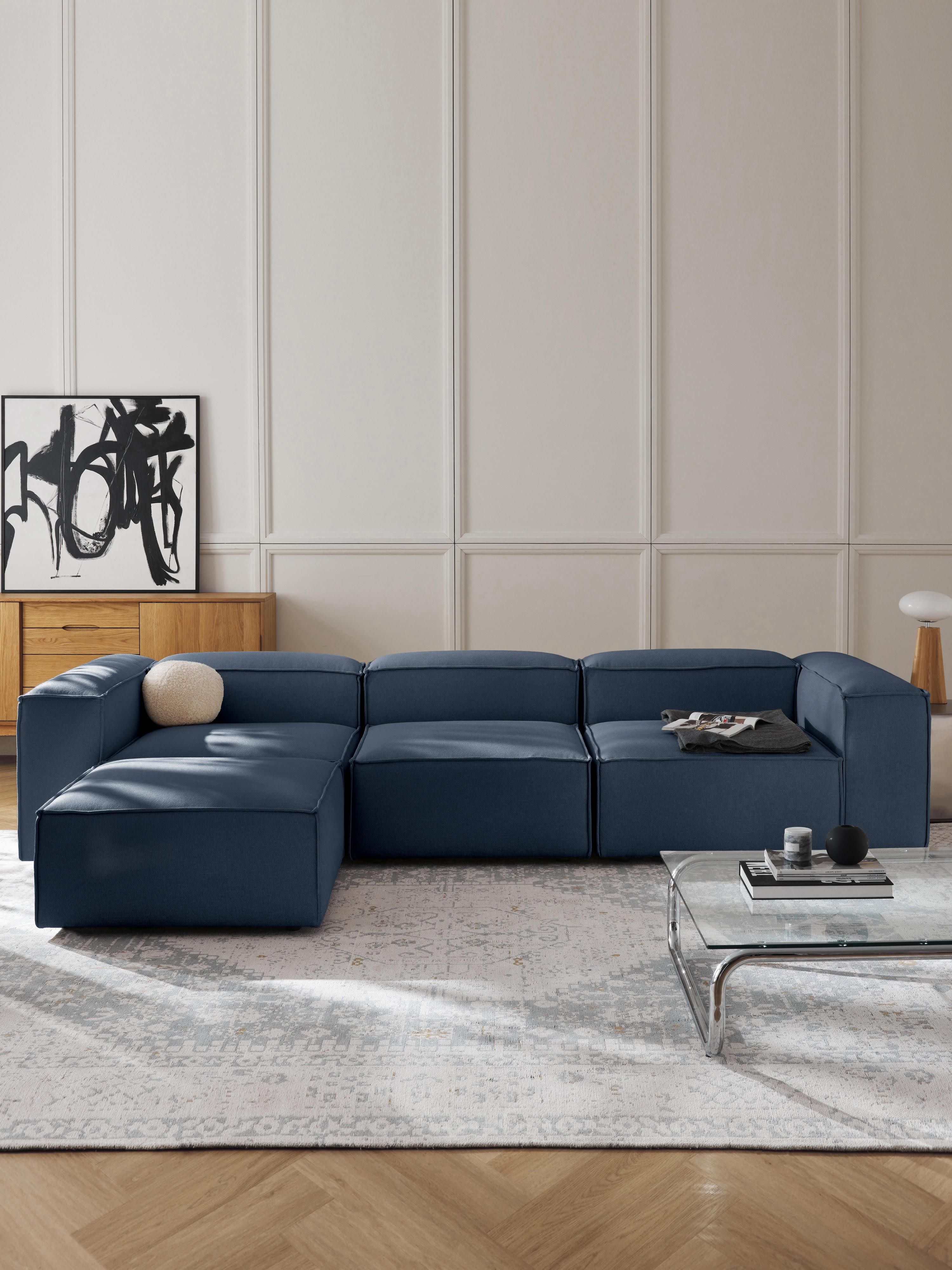 Modulares Sofa Lennon (4-Sitzer) mit Hocker (links/rechts)
