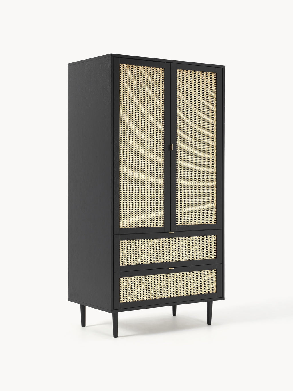 Galeriebild 1 - Kleiner Kleiderschrank Aries mit Wiener Geflecht