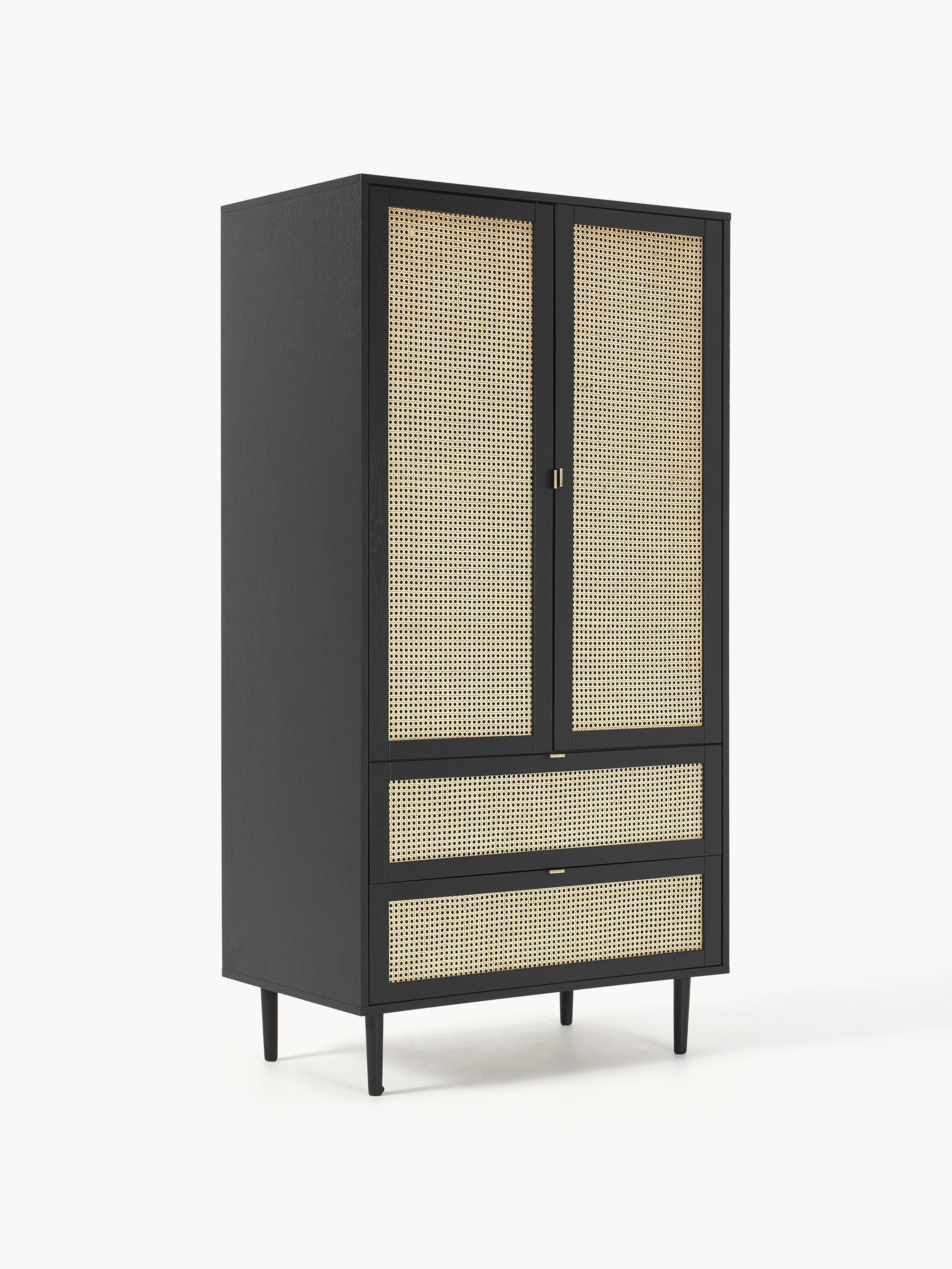 Galeriebild 1 - Kleiner Kleiderschrank Aries mit Wiener Geflecht
