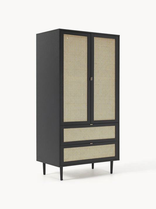Galeriebild 1 - Kleiner Kleiderschrank Aries mit Wiener Geflecht
