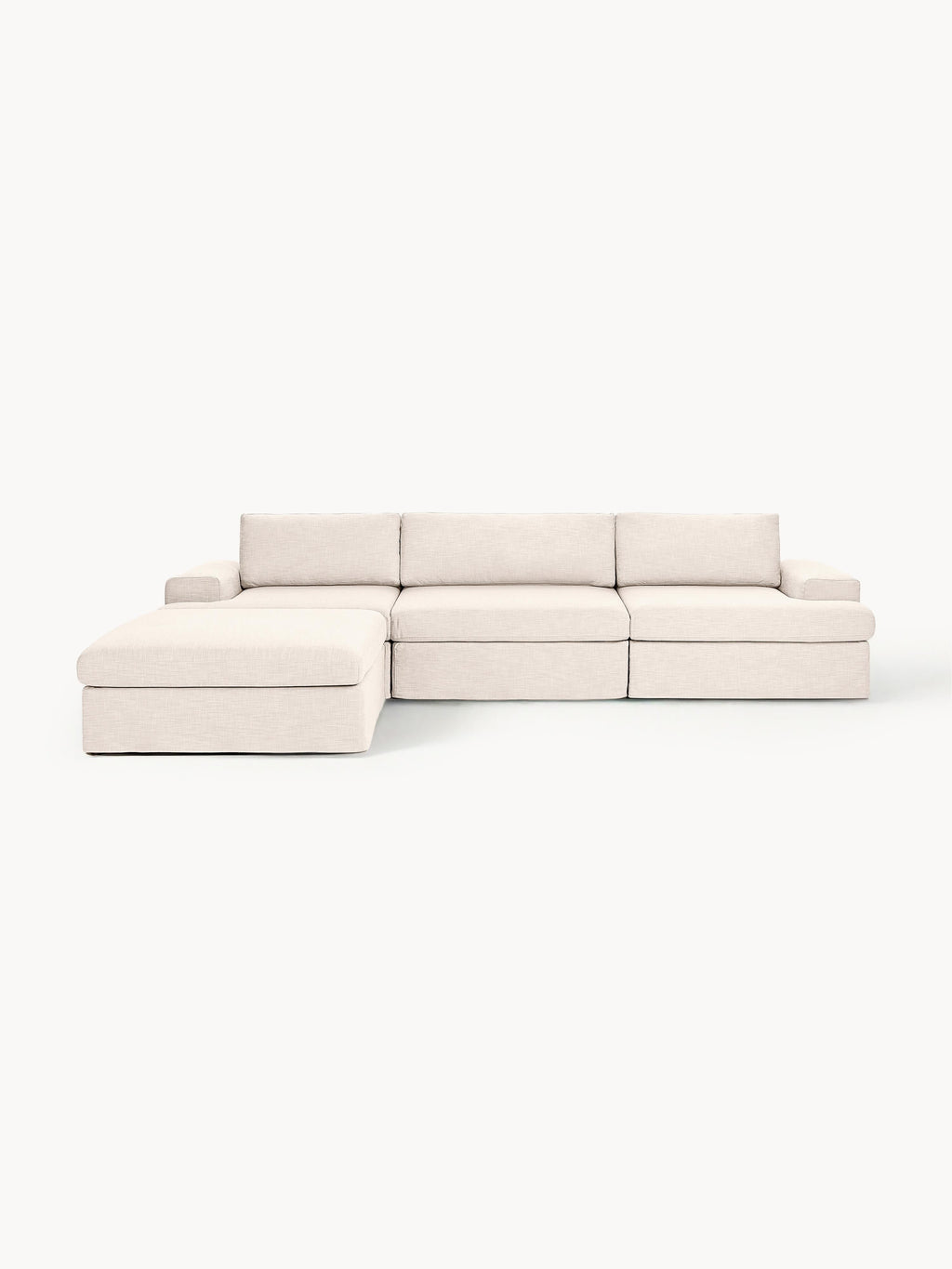 Modulares Sofa Russell (4-Sitzer) mit Hocker (links/rechts)