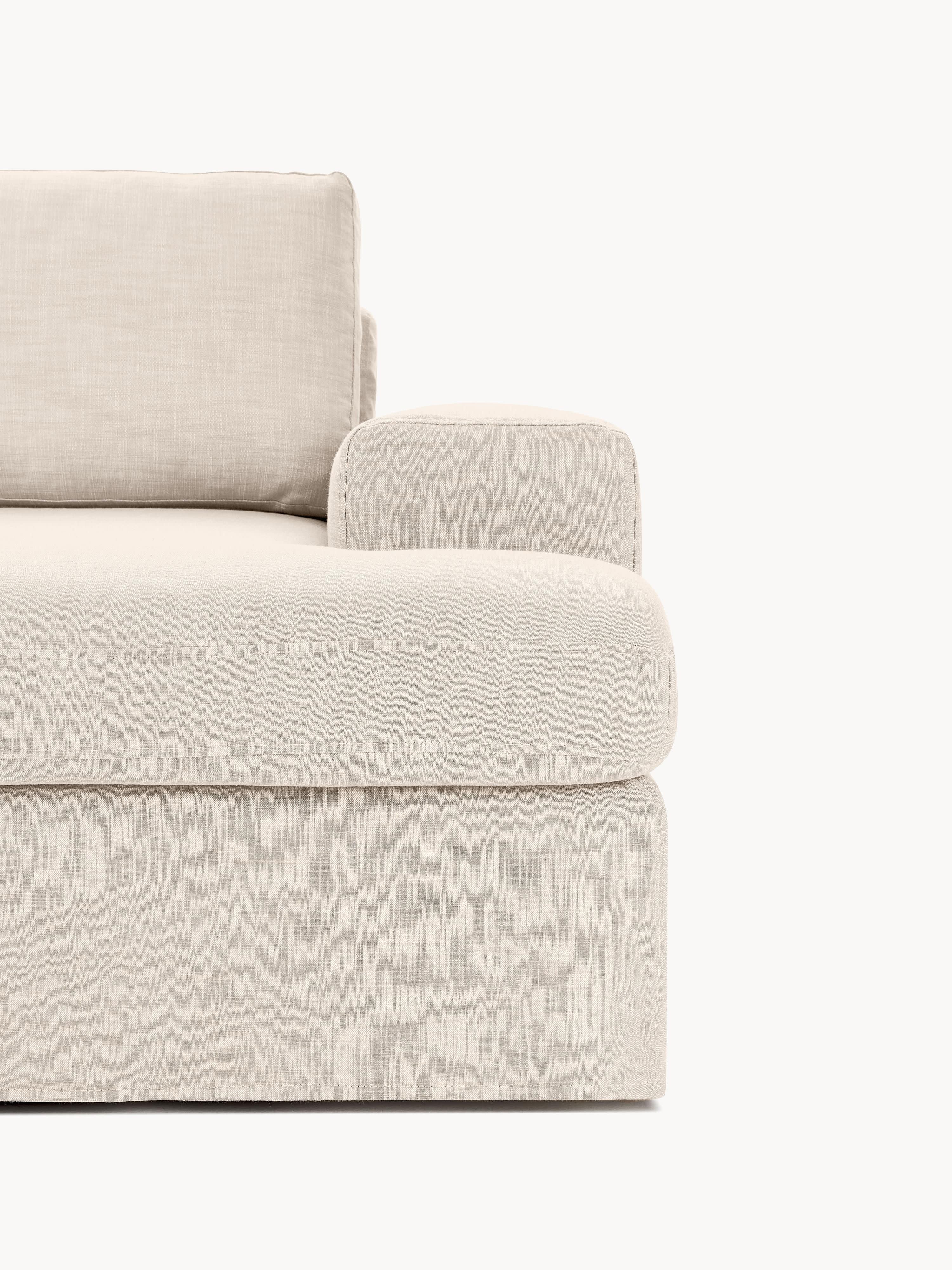 Modulares Sofa Russell (4-Sitzer) mit Hocker (links/rechts)