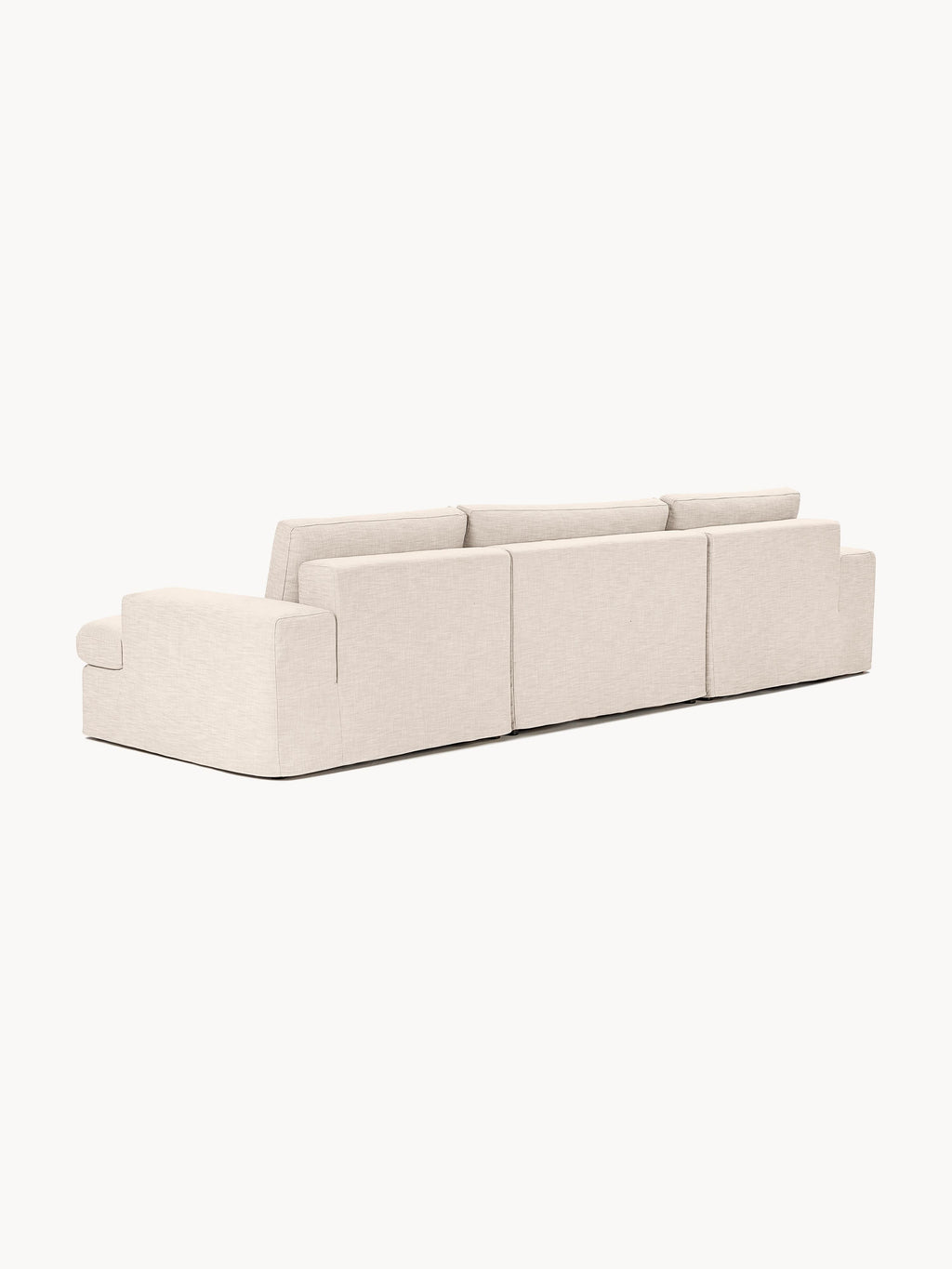 Modulares Sofa Russell (4-Sitzer) mit Hocker (links/rechts)