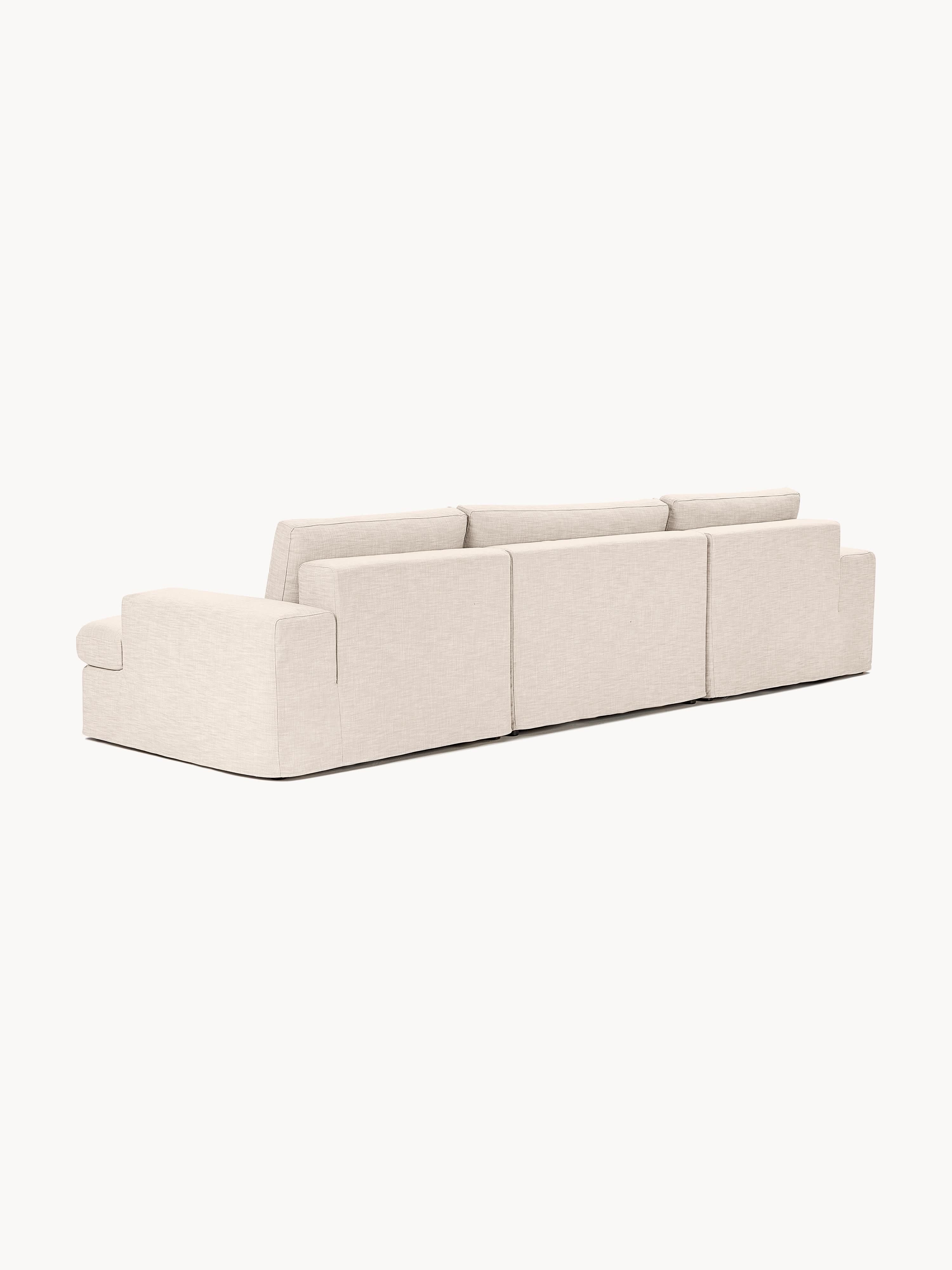 Modulares Sofa Russell (4-Sitzer) mit Hocker (links/rechts)