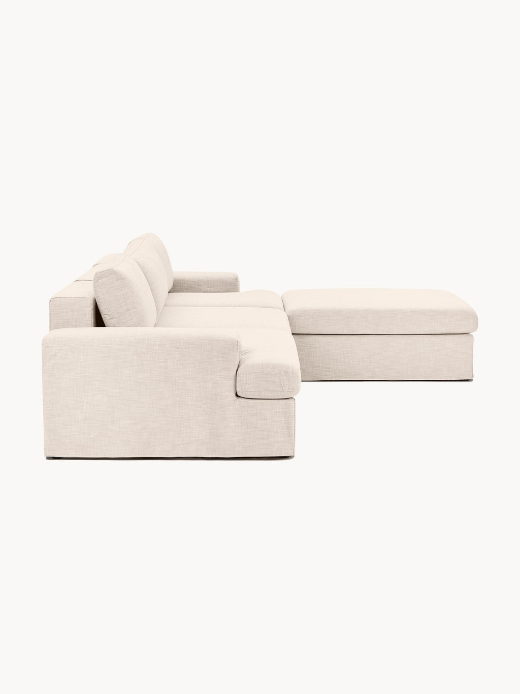 Modulares Sofa Russell (4-Sitzer) mit Hocker (links/rechts)