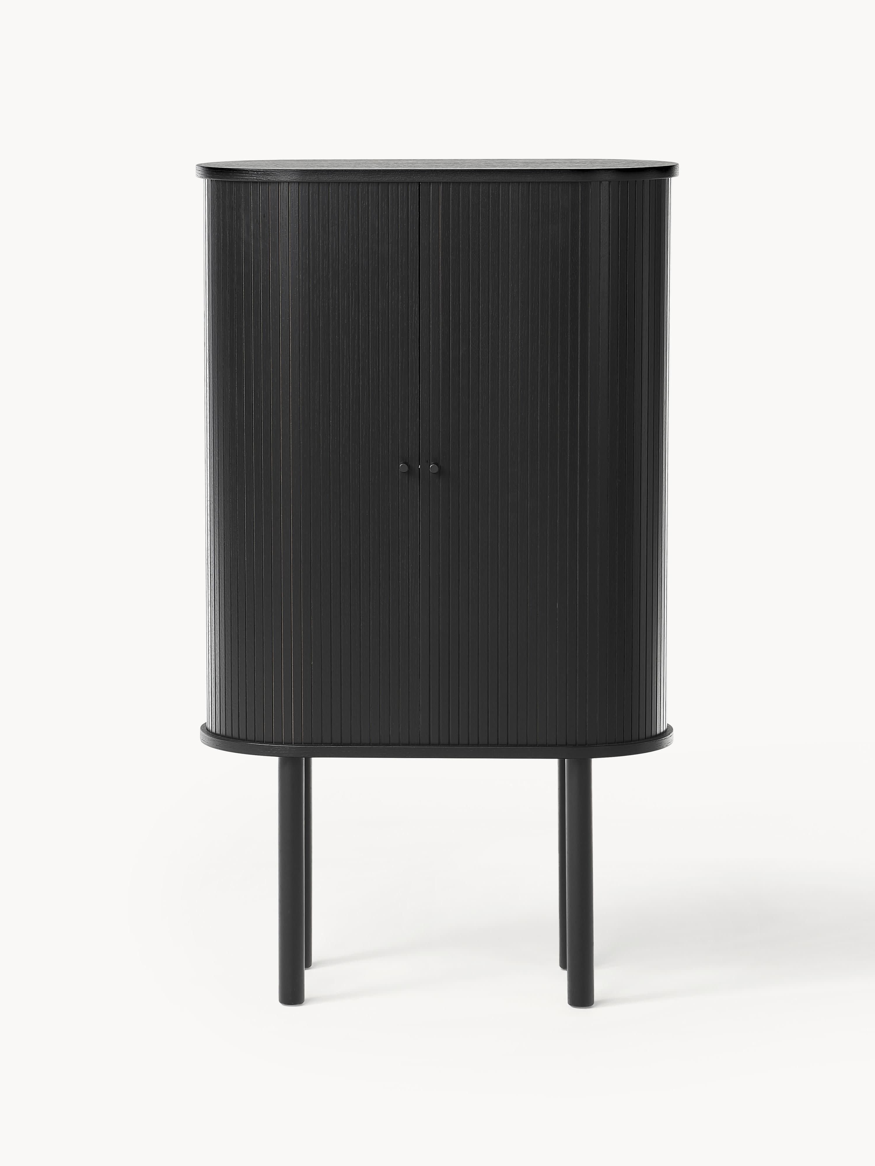 Highboard Calary mit geriffelter Front