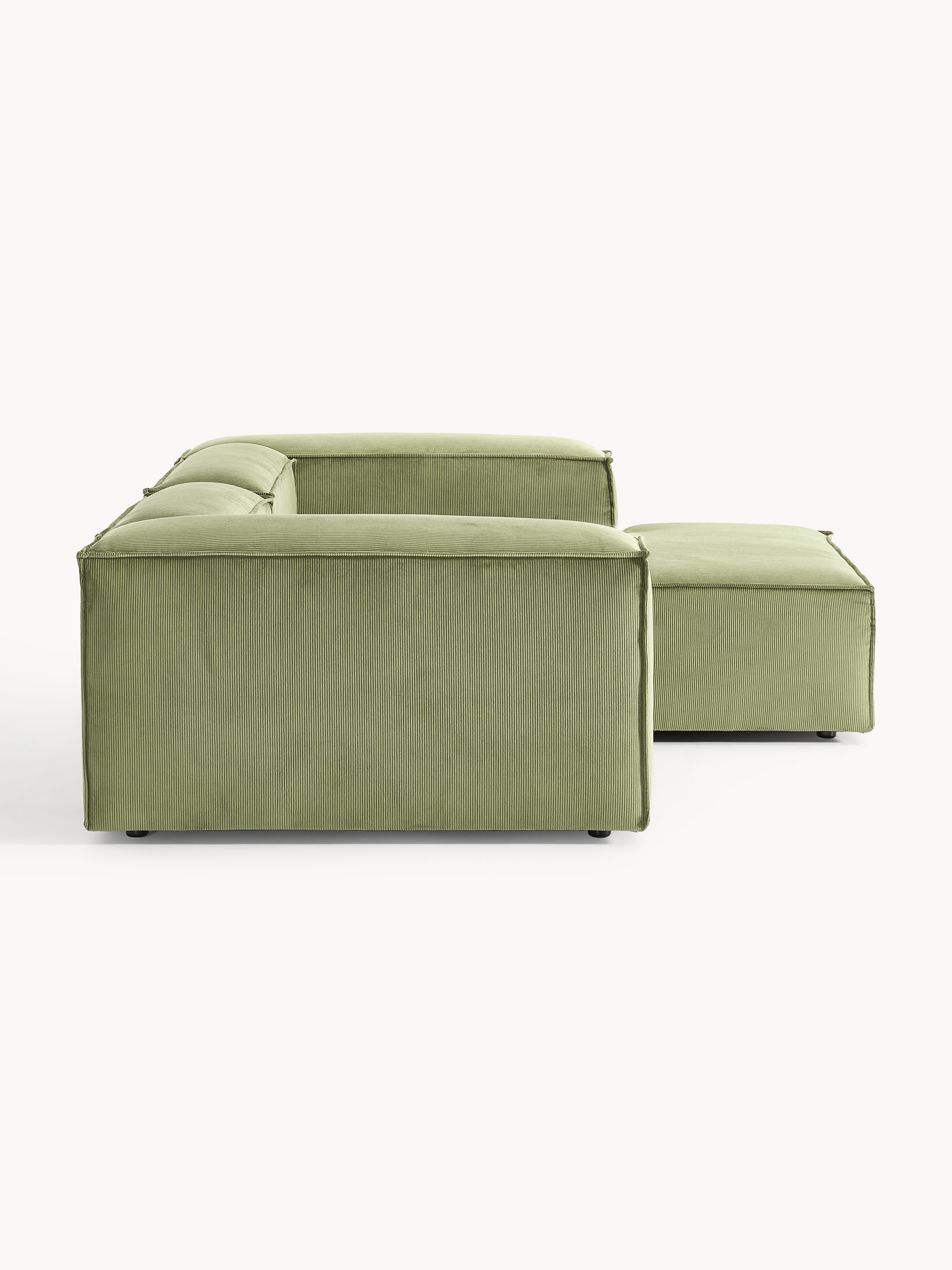 Modulares Ecksofa Lennon (2-Sitzer) aus Cord