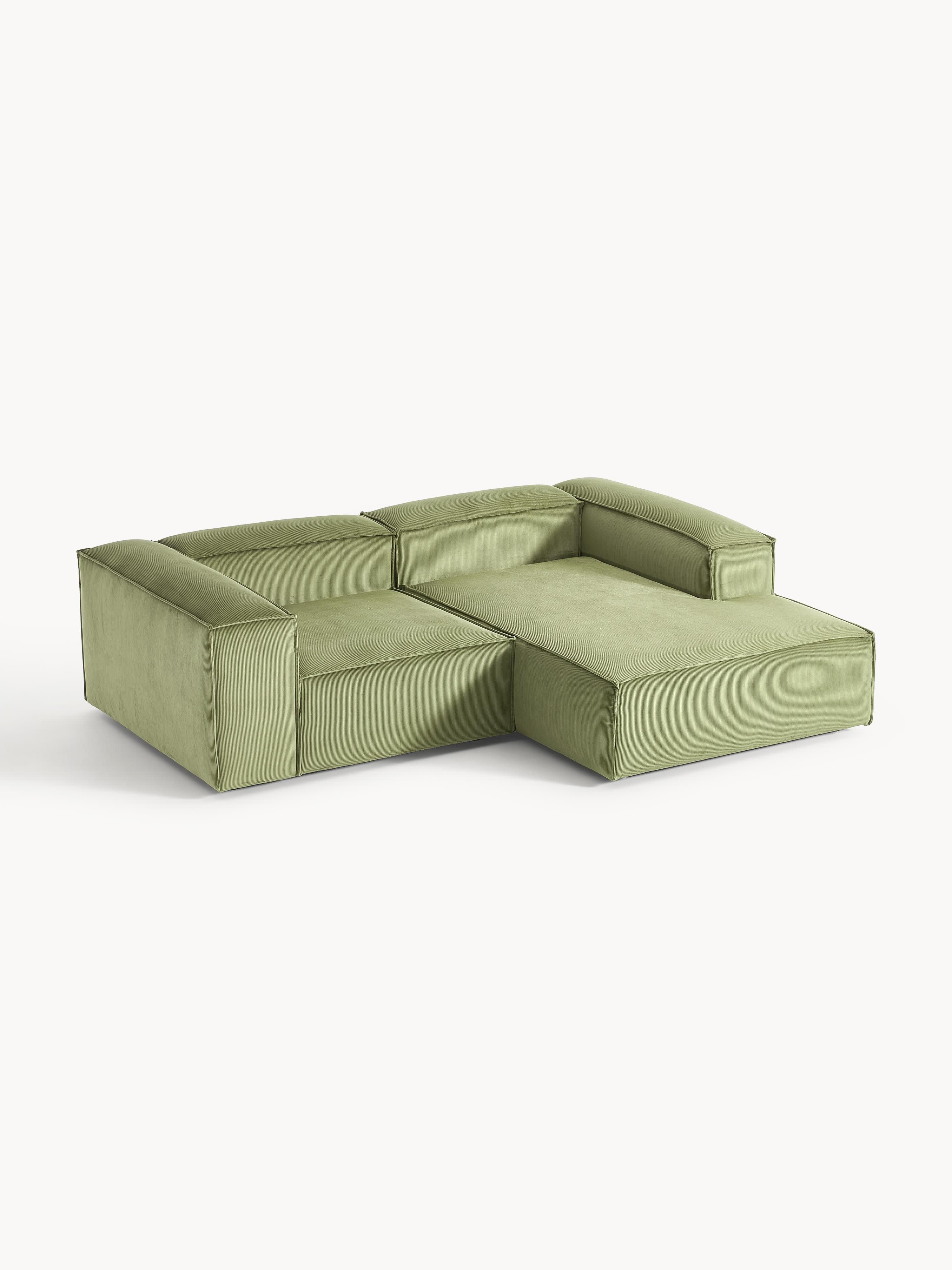 Modulares Ecksofa Lennon (2-Sitzer) aus Cord