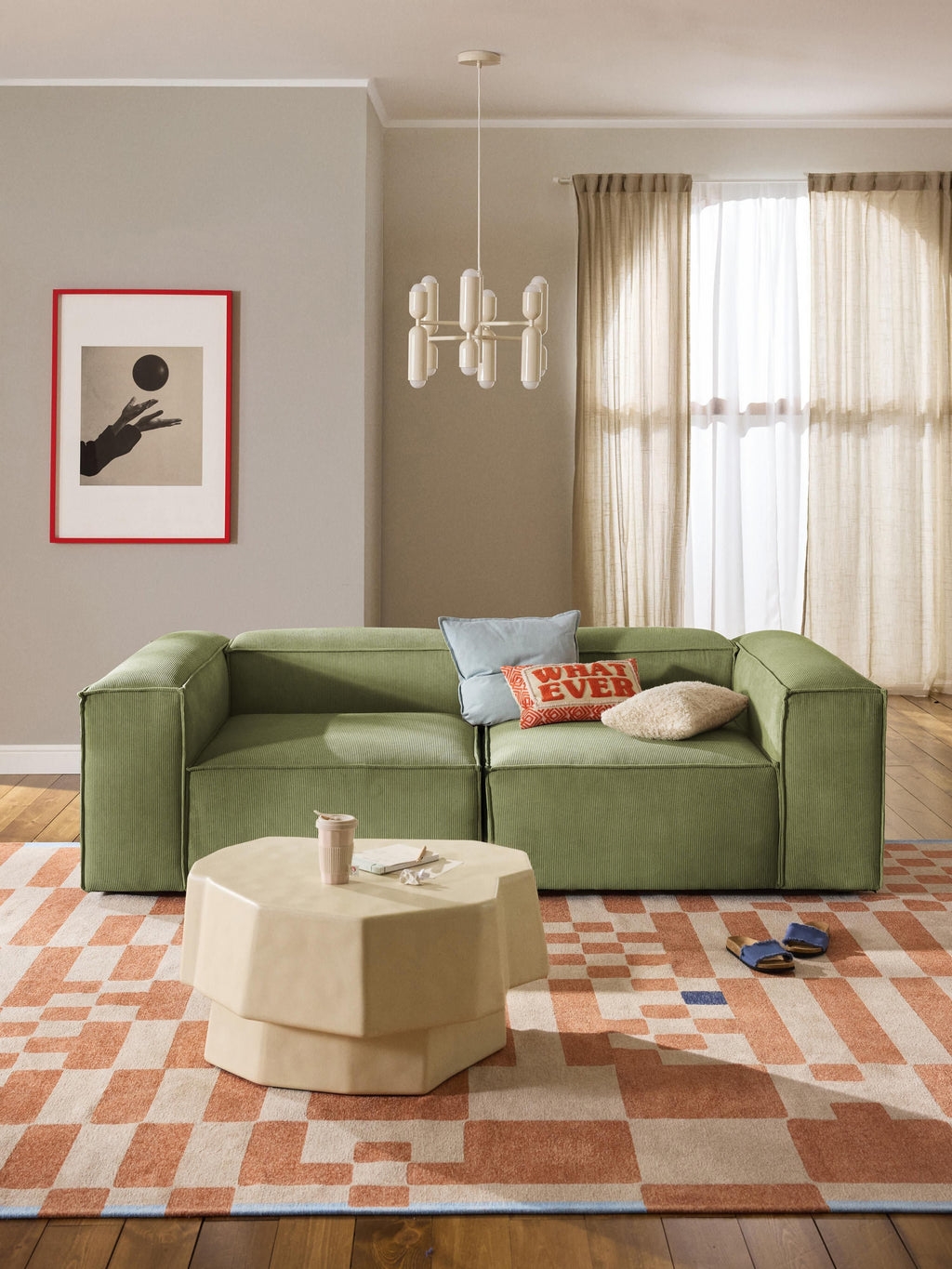Modulares Sofa Lennon (3-Sitzer) aus Cord