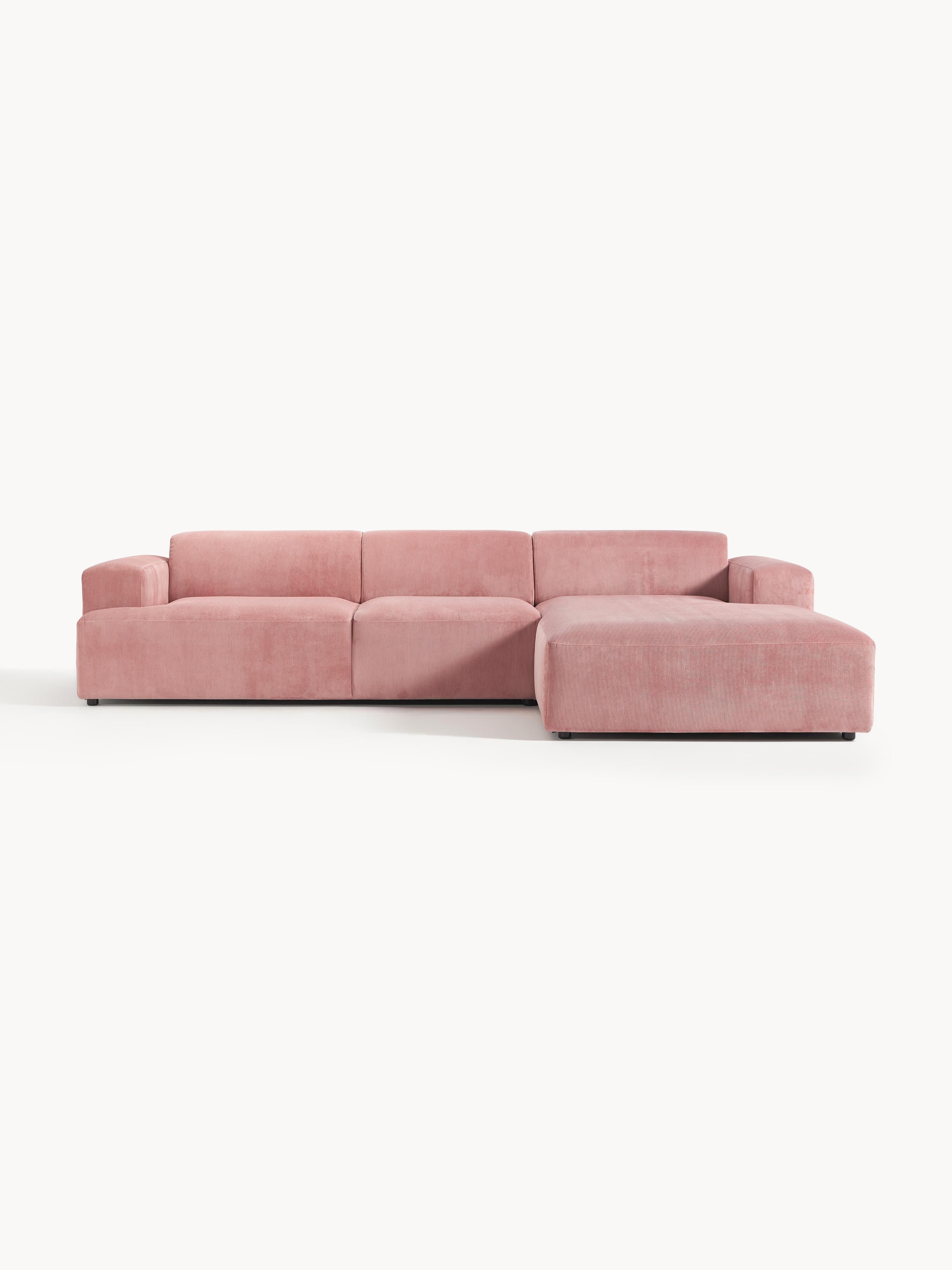 Galeriebild 1 - Cord-Ecksofa Melva (4-Sitzer)