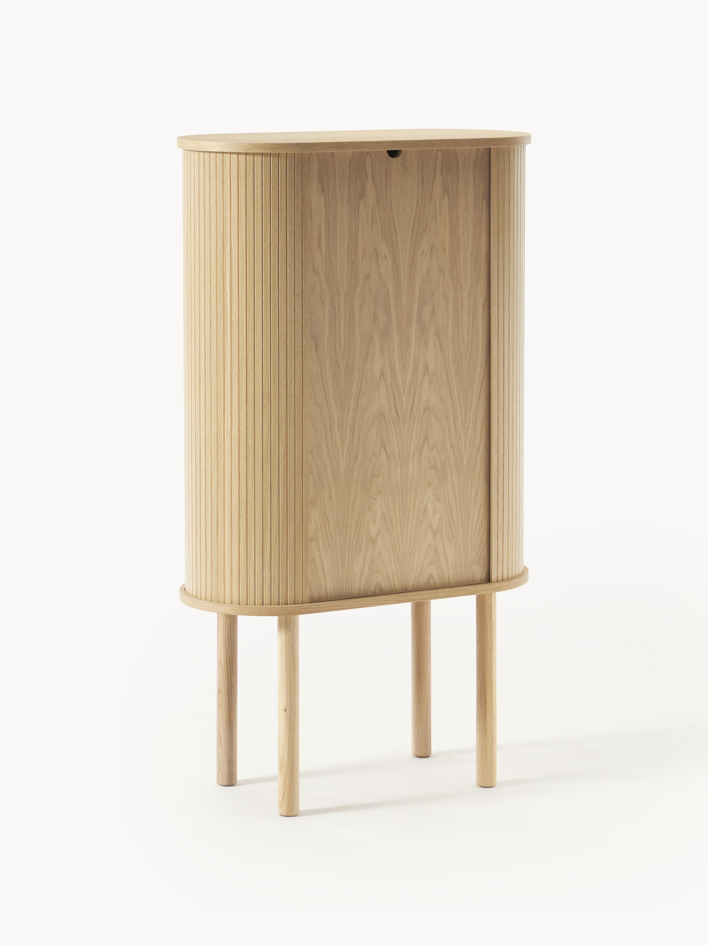 Highboard Calary mit geriffelter Front
