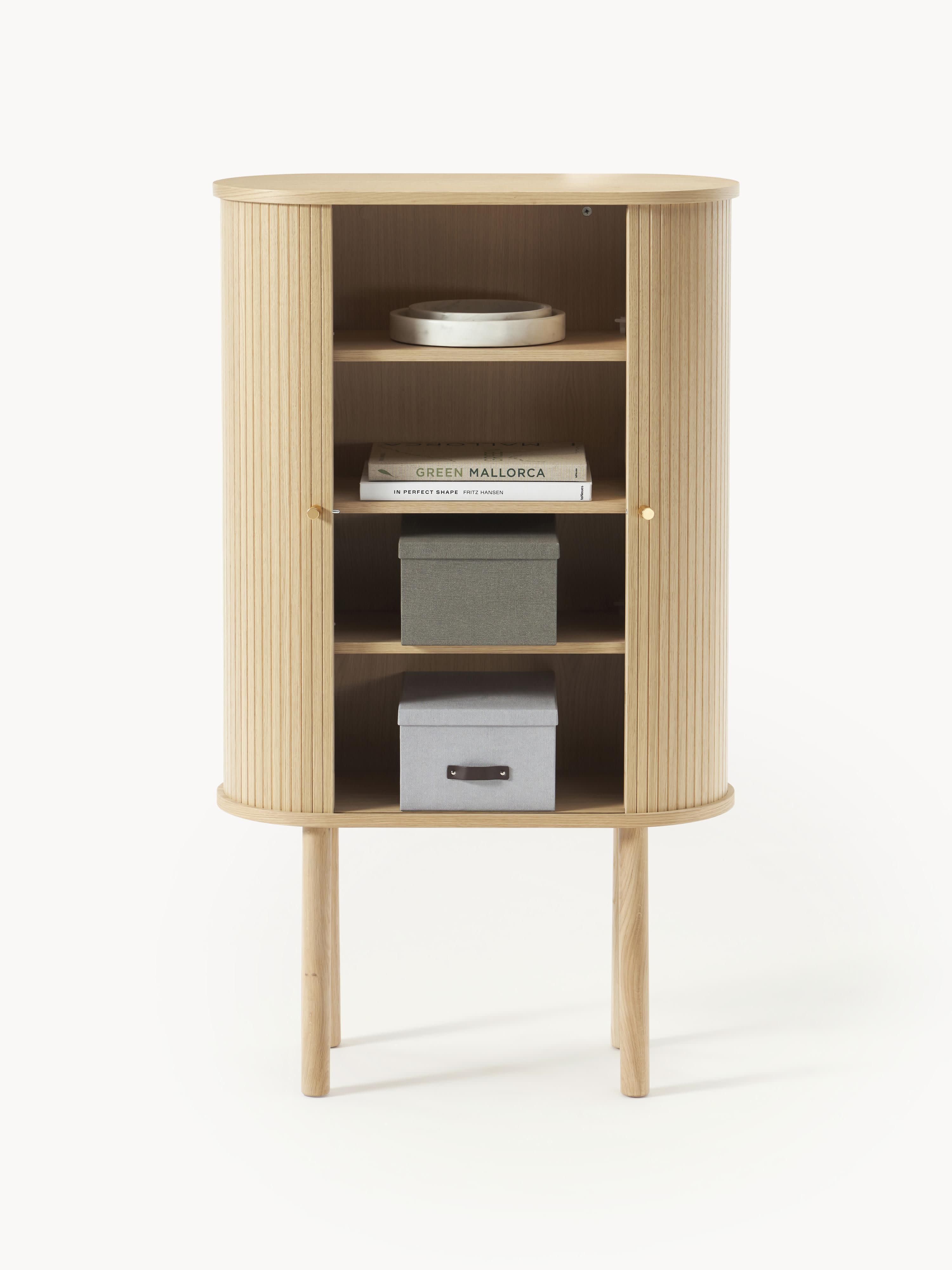 Highboard Calary mit geriffelter Front
