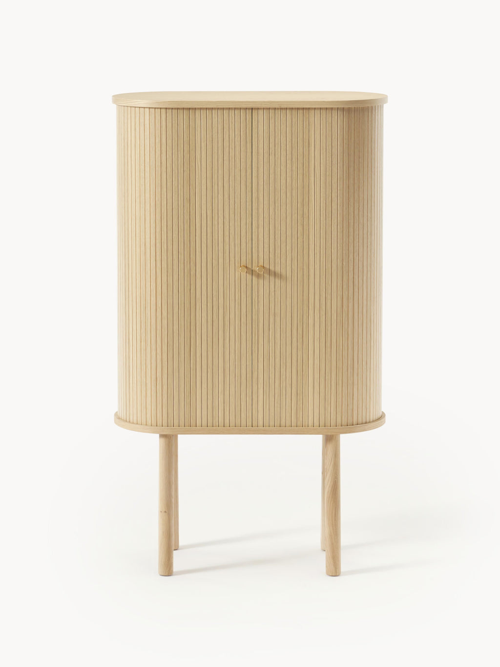 Highboard Calary mit geriffelter Front