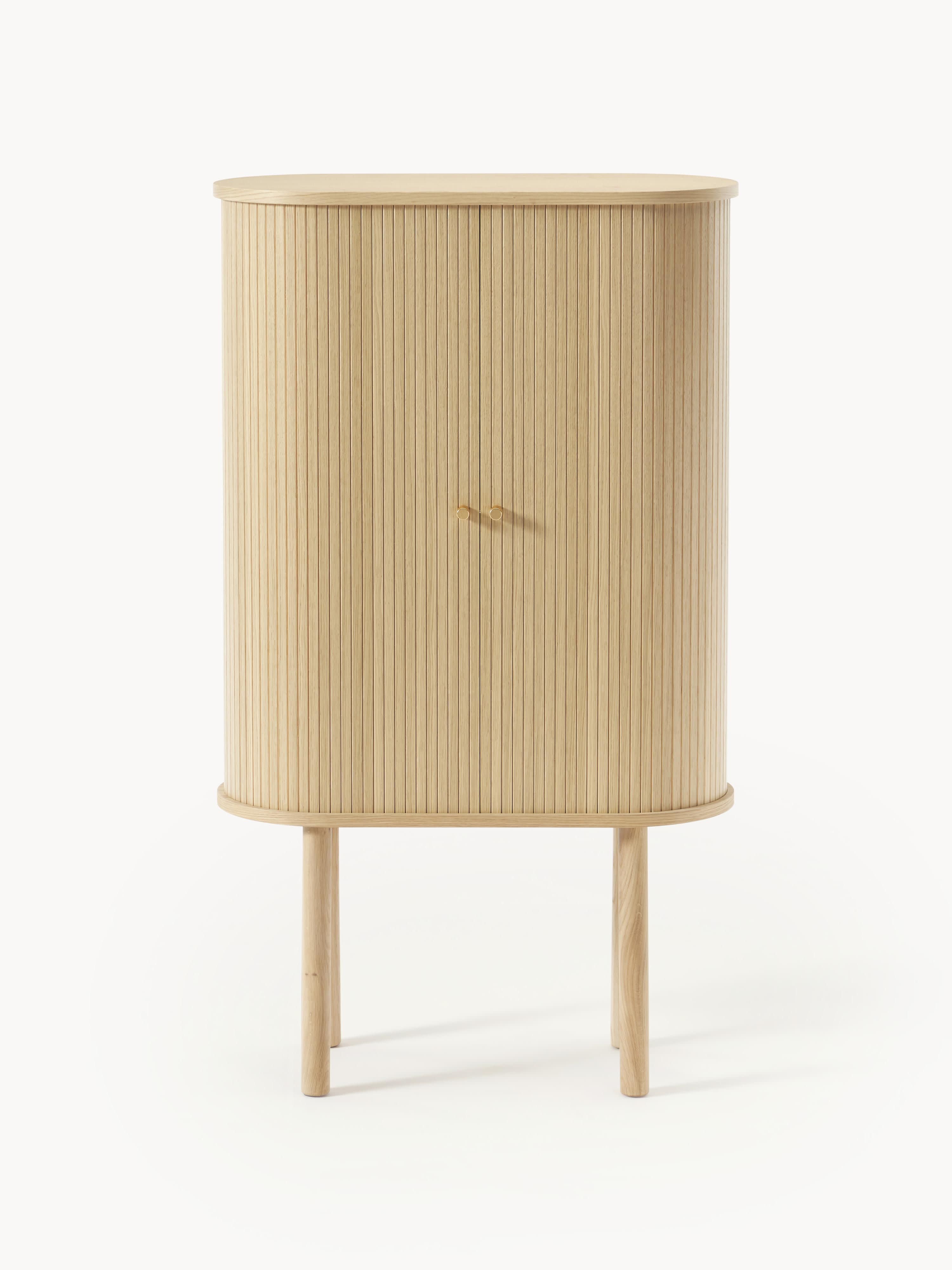 Highboard Calary mit geriffelter Front
