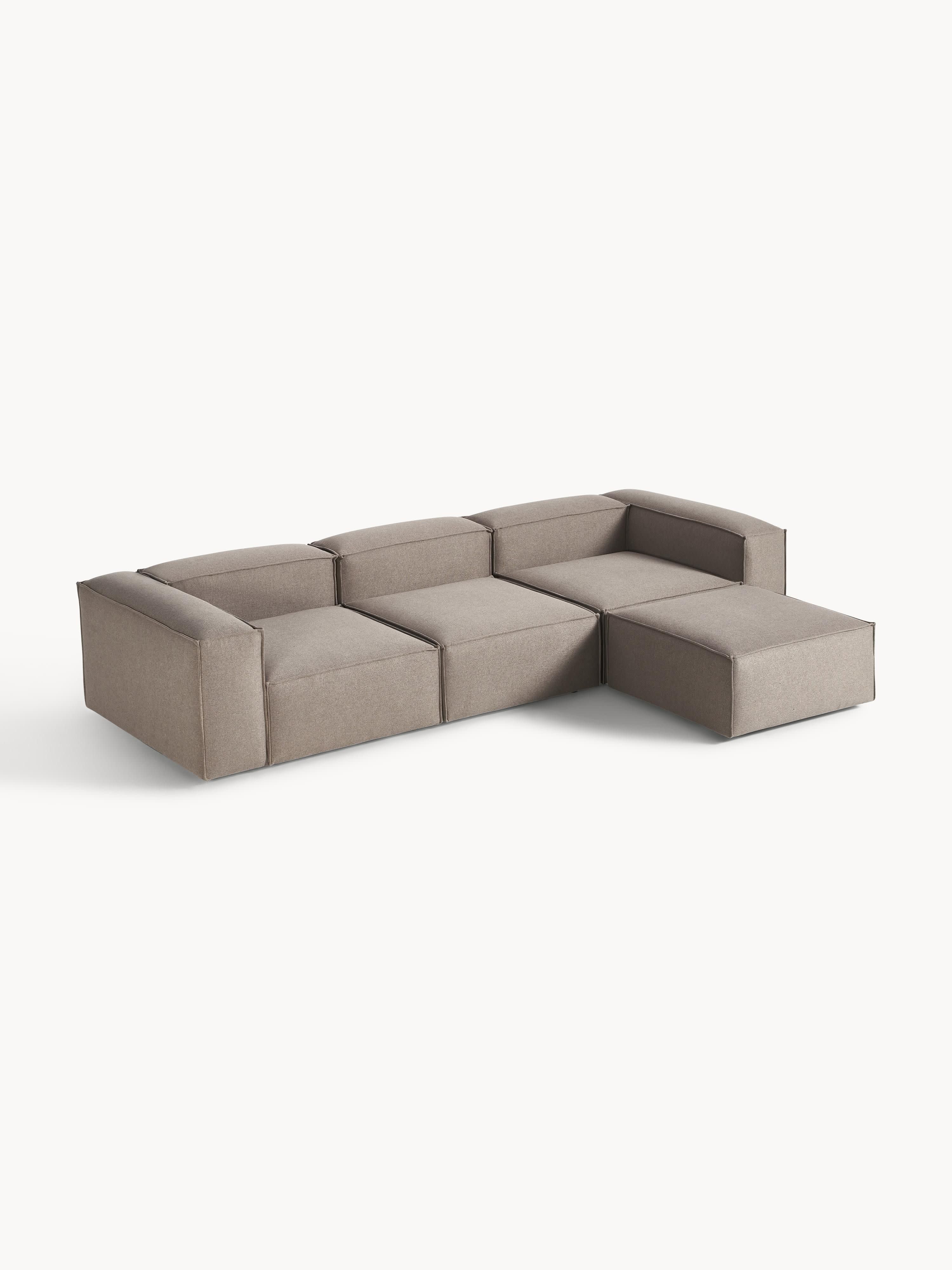 Modulares Sofa Lennon (4-Sitzer) mit Hocker (links/rechts)