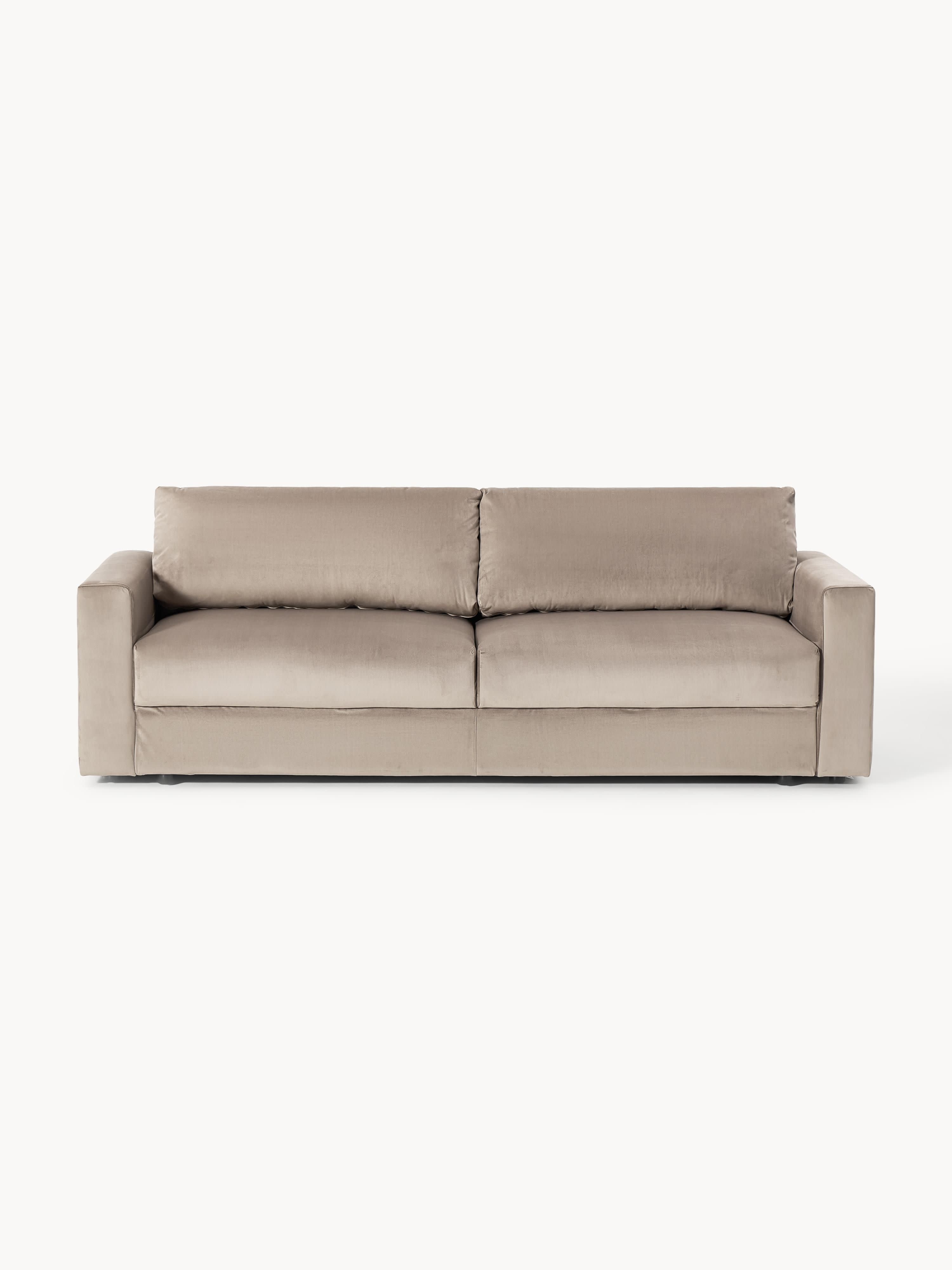 Galeriebild 1 - Samt-Schlafsofa Tasha (3-Sitzer) mit Stauraum