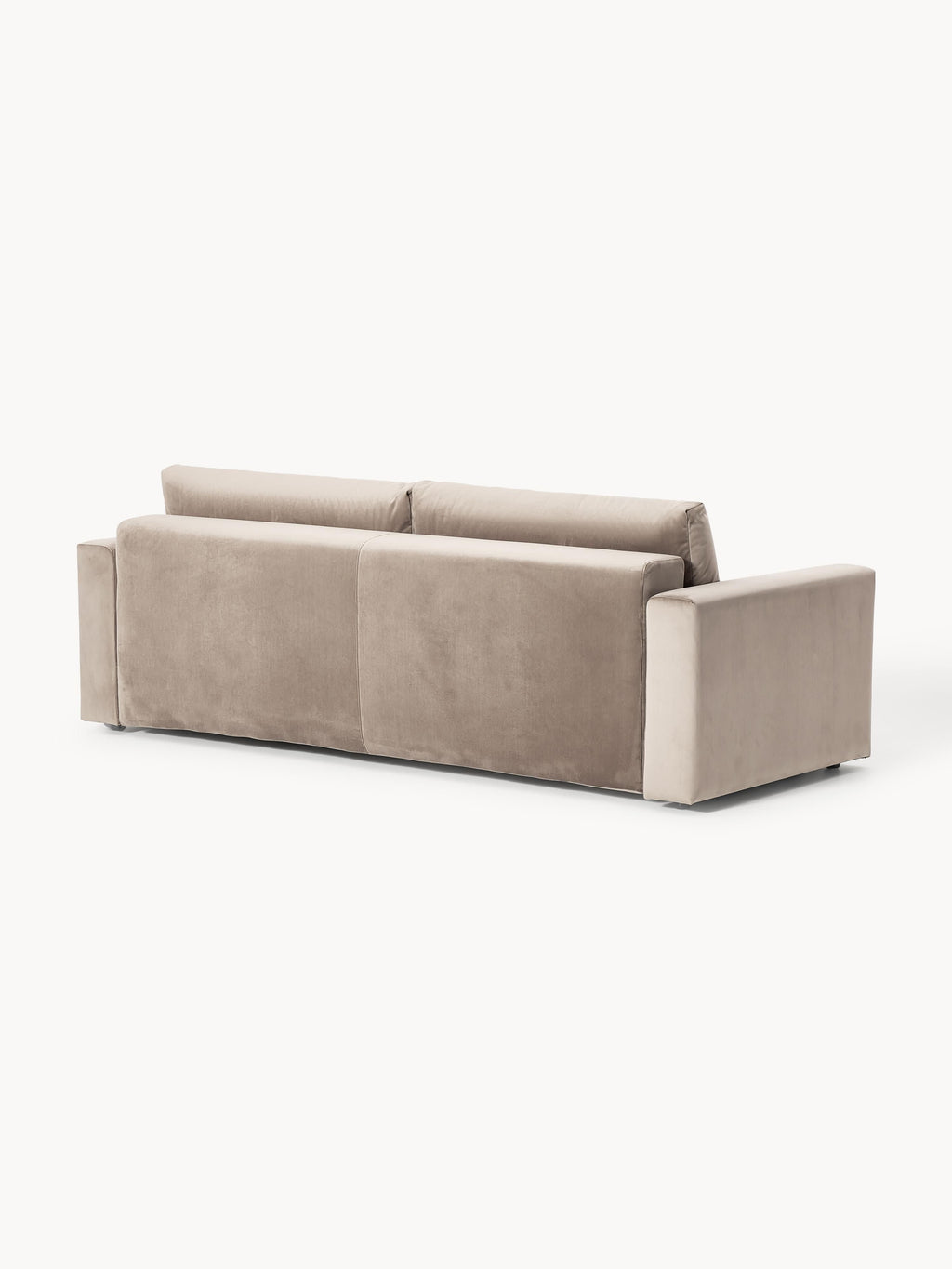 Samt-Schlafsofa Tasha (3-Sitzer) mit Stauraum