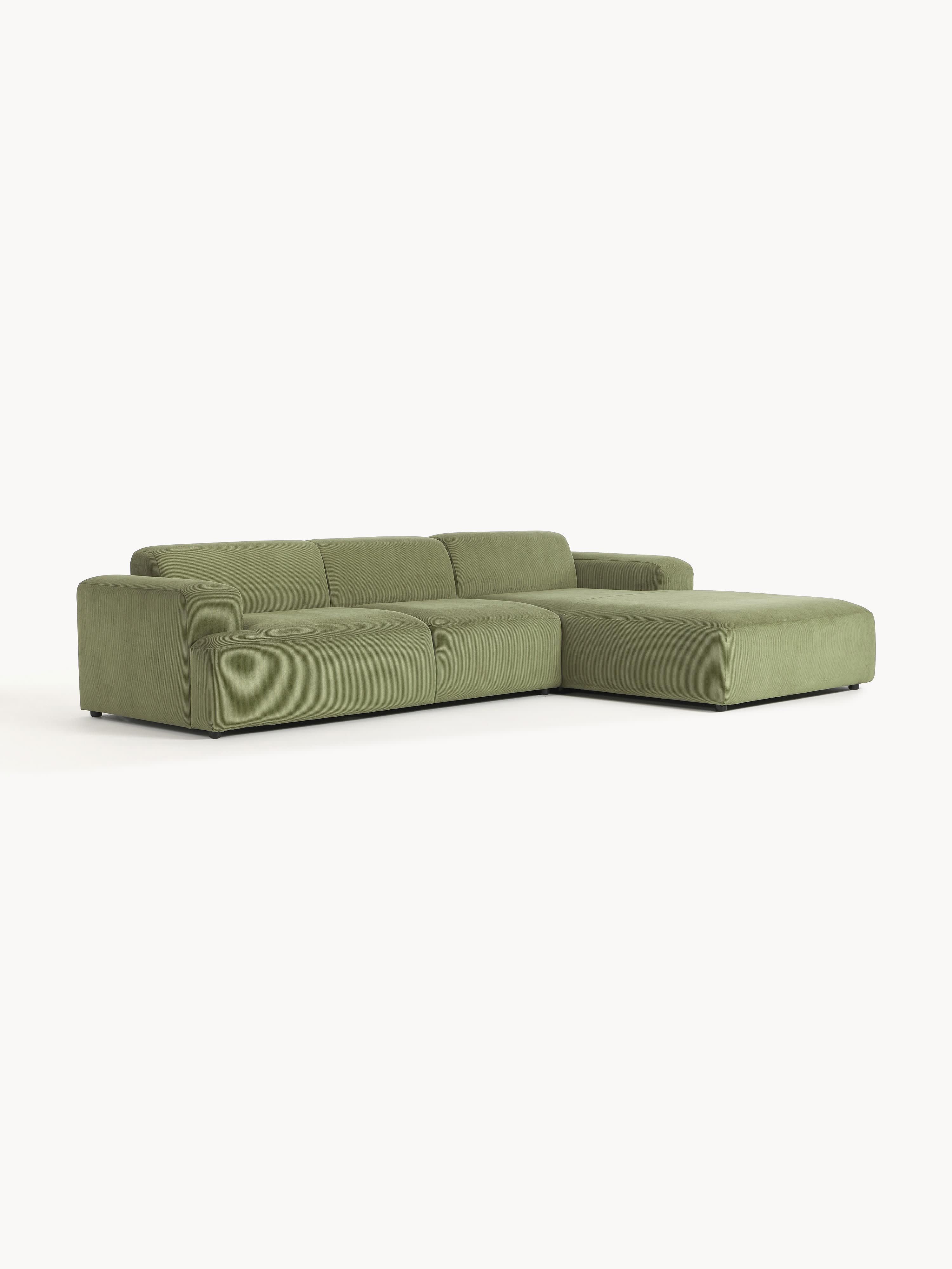 Cord-Ecksofa Melva (4-Sitzer)