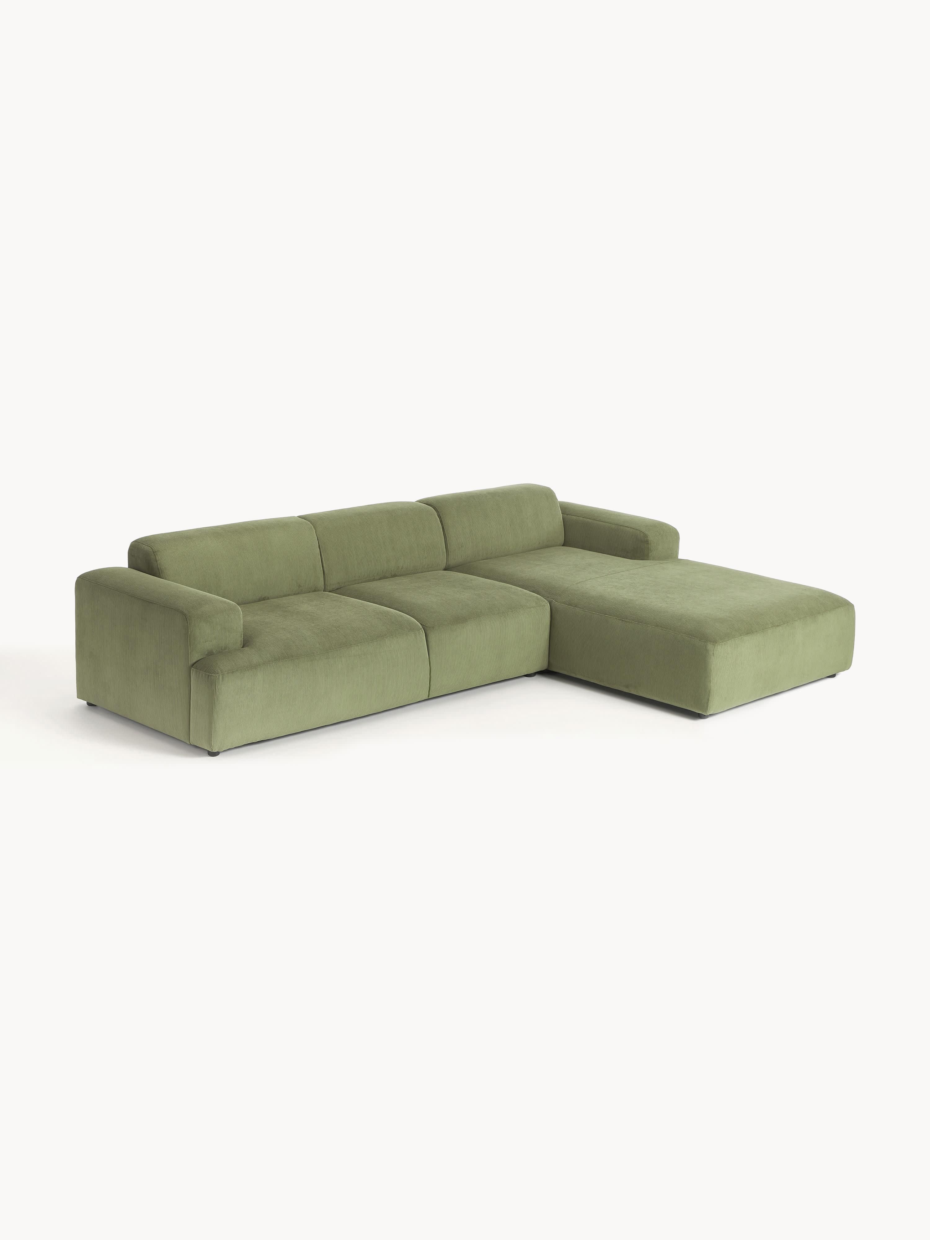 Cord-Ecksofa Melva (4-Sitzer)