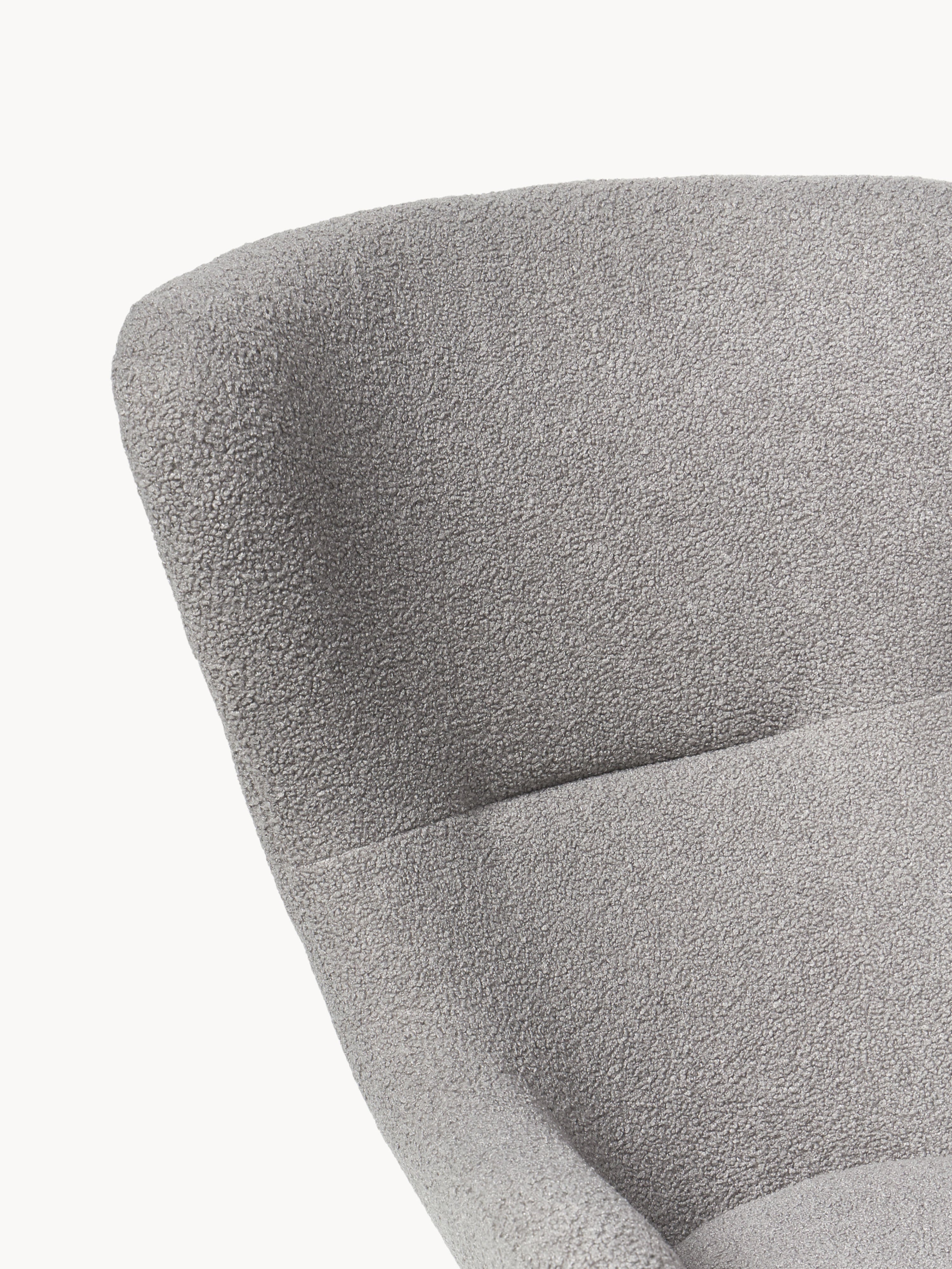 Teddy-Schaukelstuhl Wing mit Metallbeinen