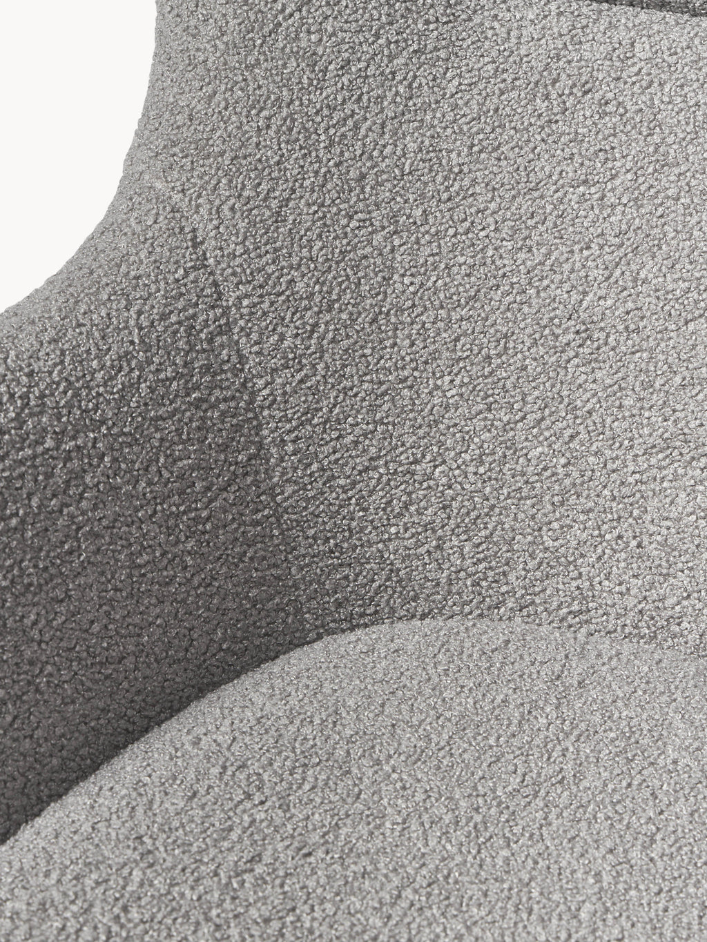 Teddy-Schaukelstuhl Wing mit Metallbeinen