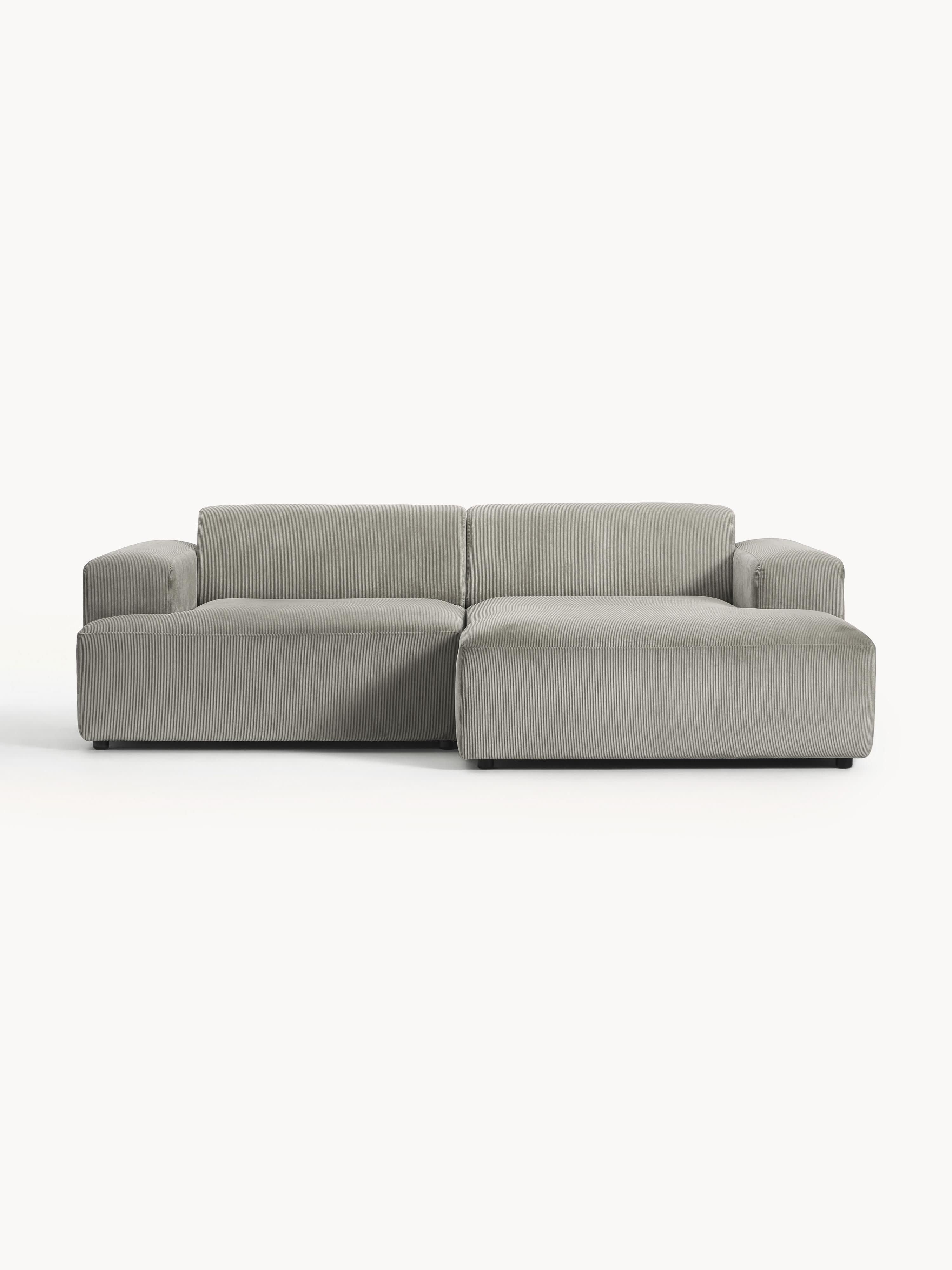 Galeriebild 1 - Cord-Ecksofa Melva (3-Sitzer)