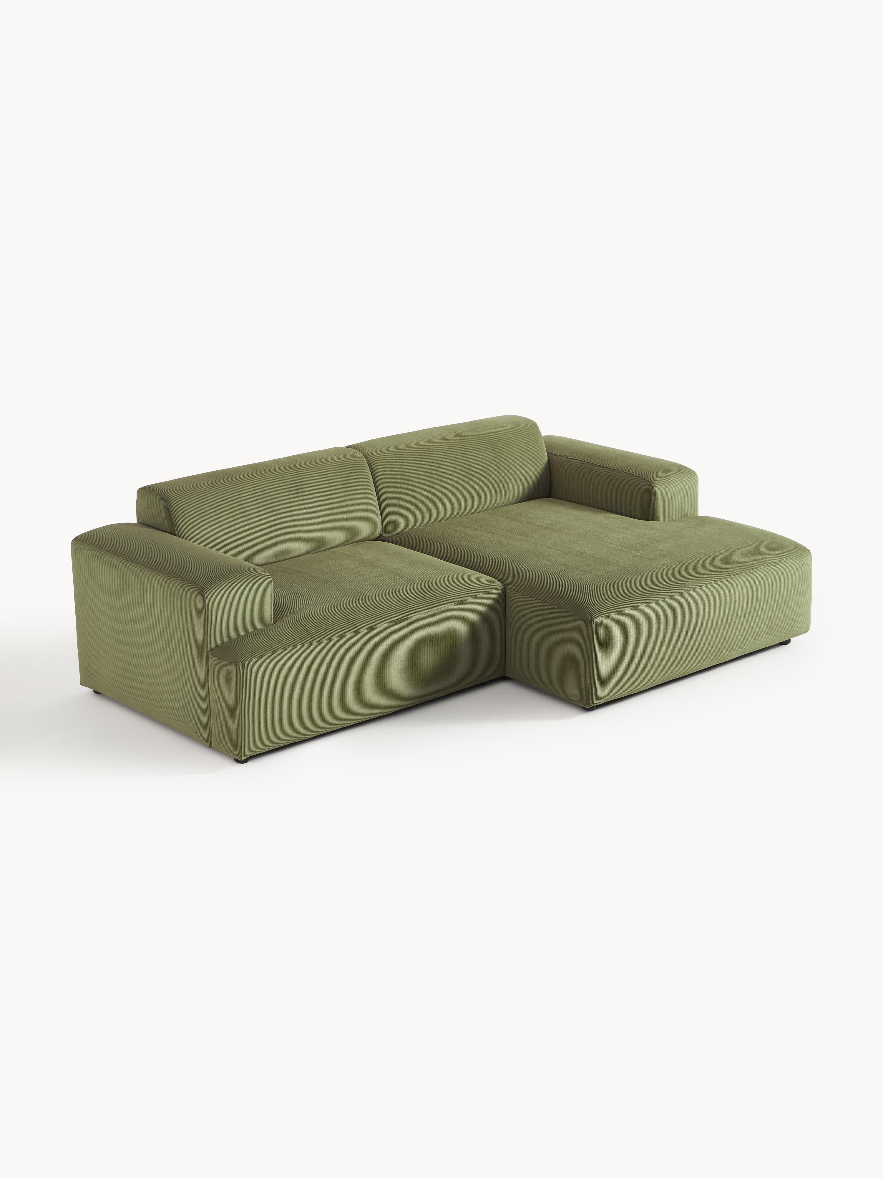 Cord-Ecksofa Melva (3-Sitzer)