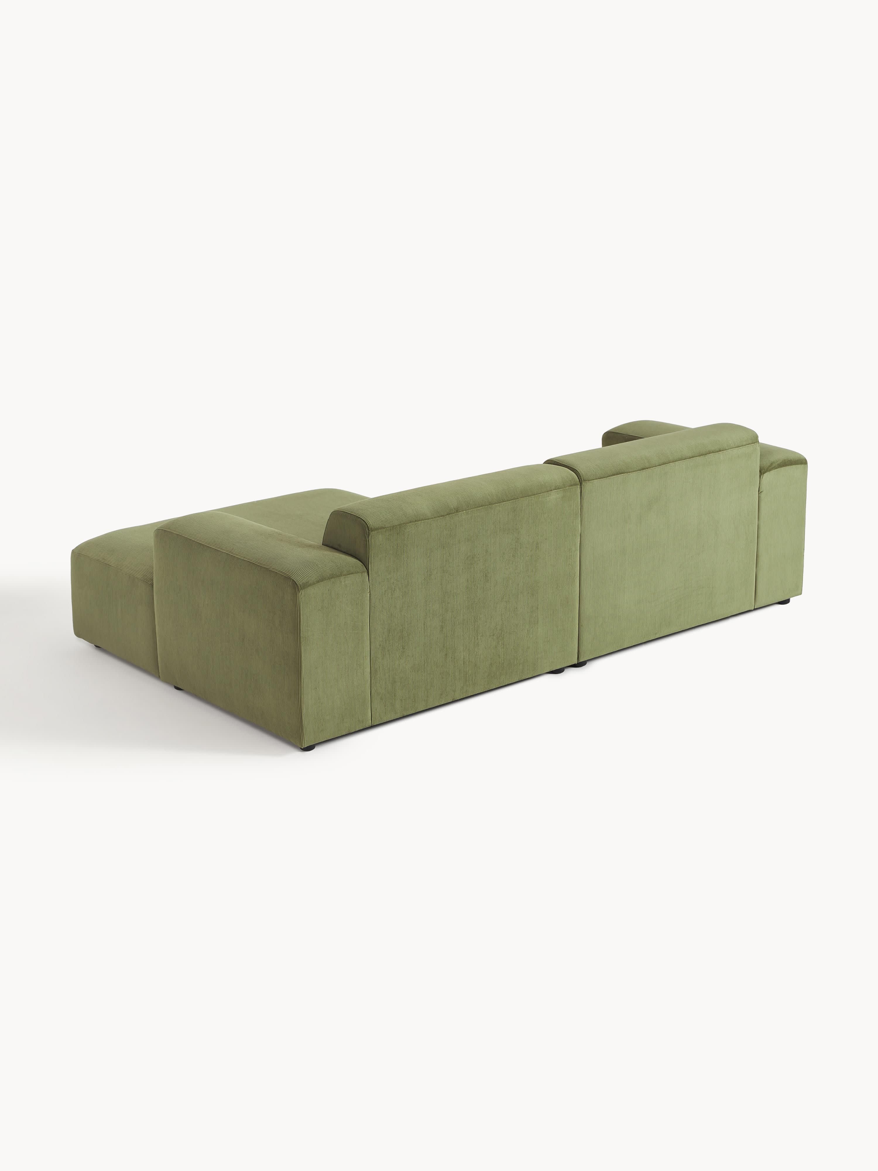 Cord-Ecksofa Melva (3-Sitzer)