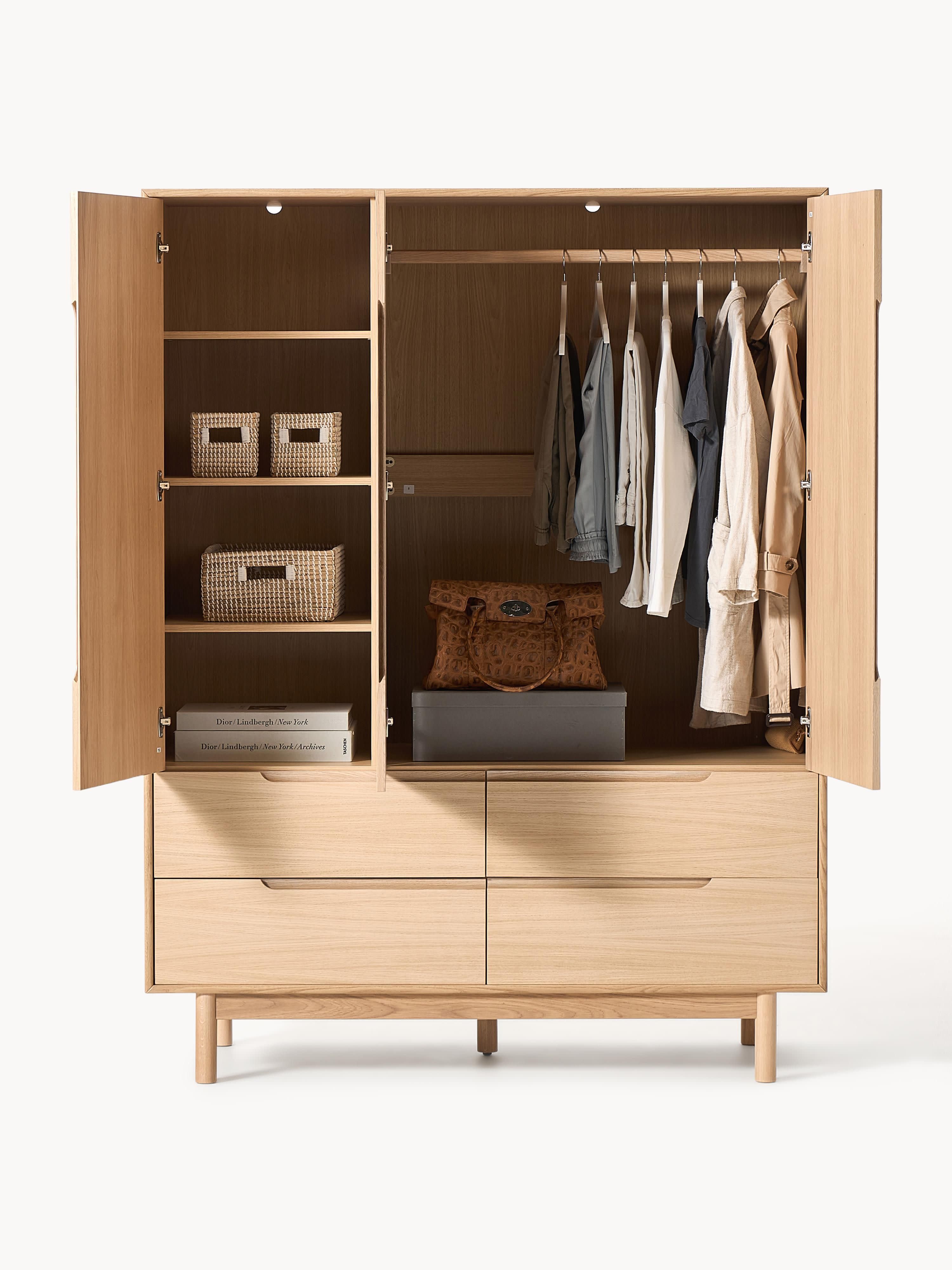 Kleiderschrank Cassy, 3-türig