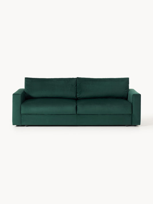 Galeriebild 1 - Samt-Schlafsofa Tasha (3-Sitzer) mit Stauraum