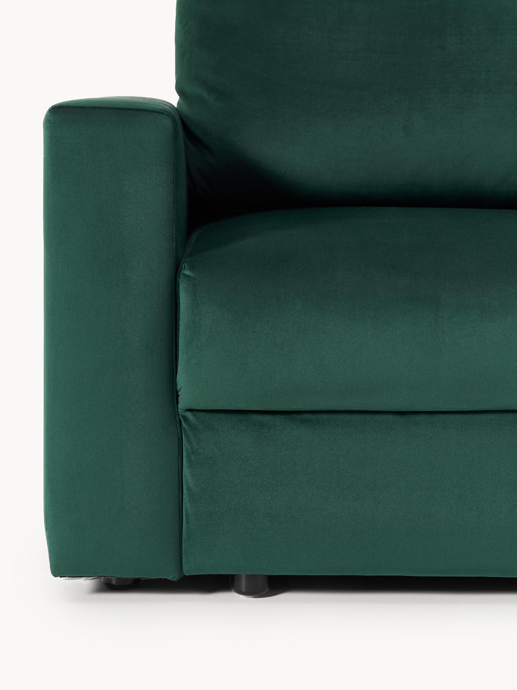Samt-Schlafsofa Tasha (3-Sitzer) mit Stauraum