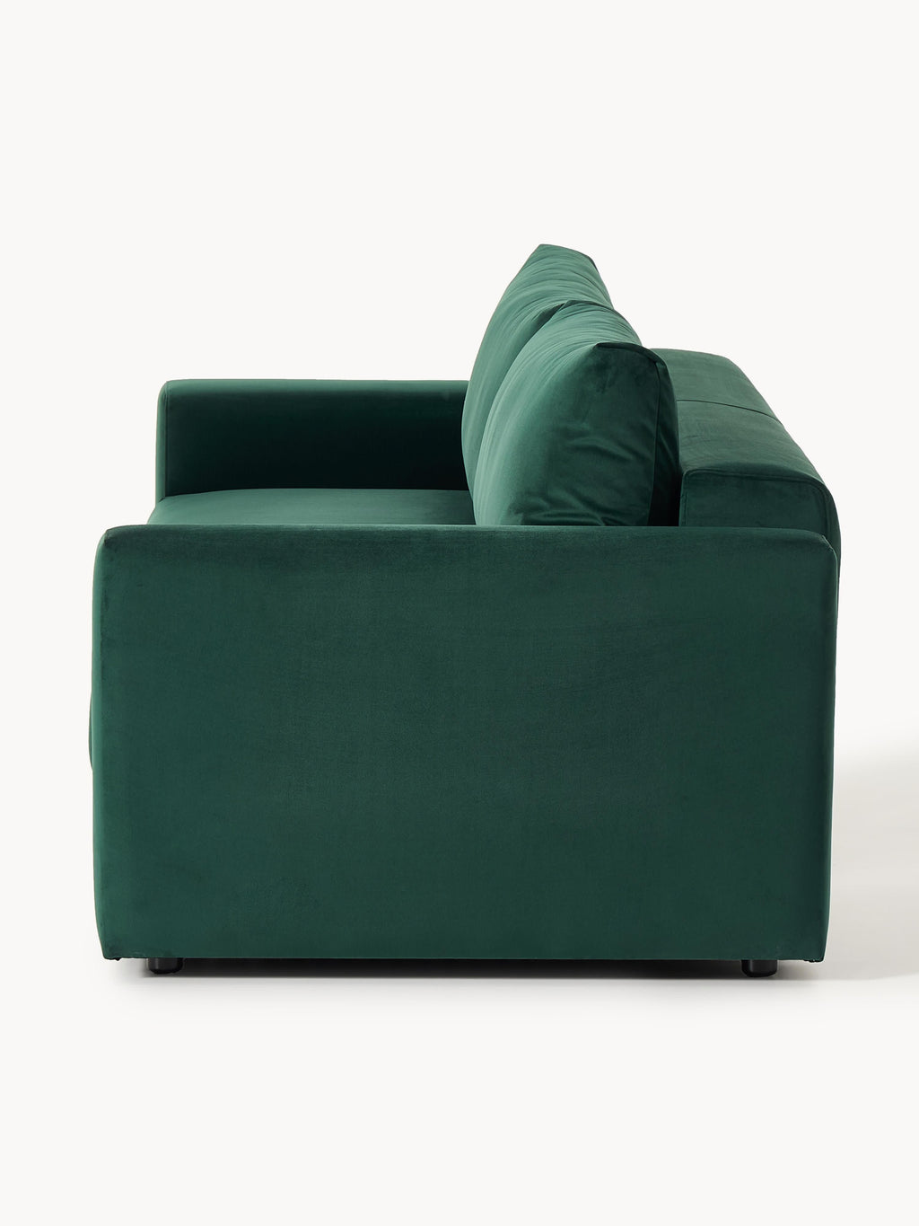 Samt-Schlafsofa Tasha (3-Sitzer) mit Stauraum