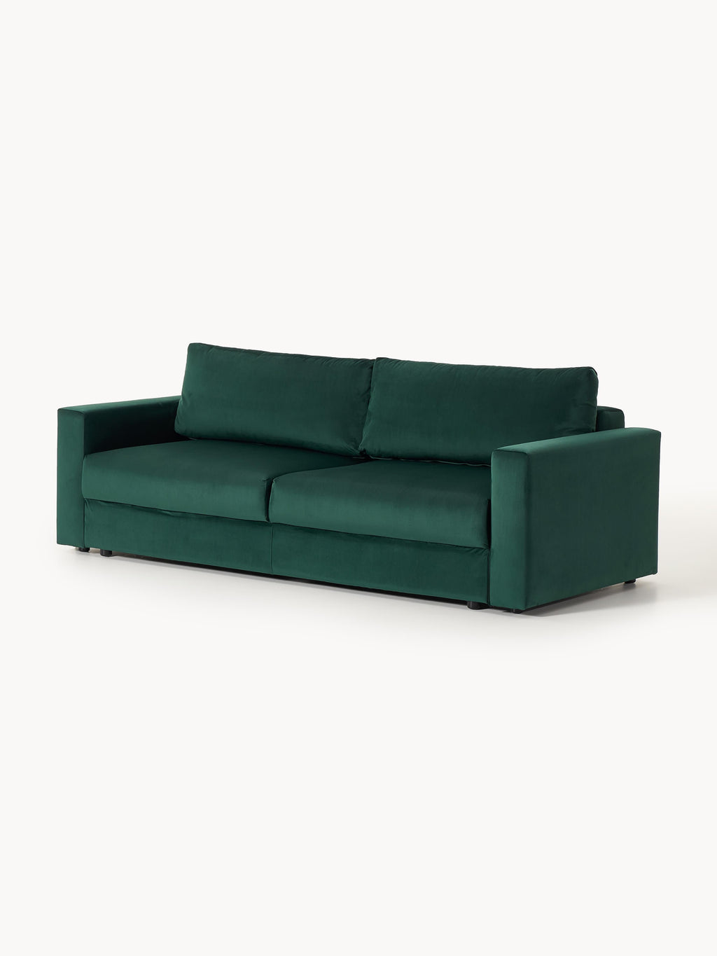 Samt-Schlafsofa Tasha (3-Sitzer) mit Stauraum