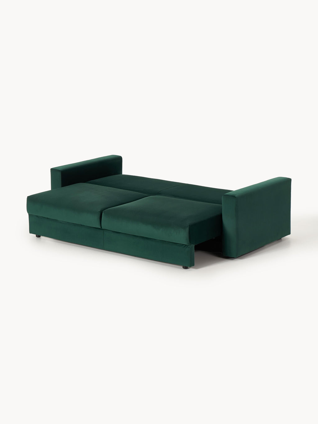Samt-Schlafsofa Tasha (3-Sitzer) mit Stauraum