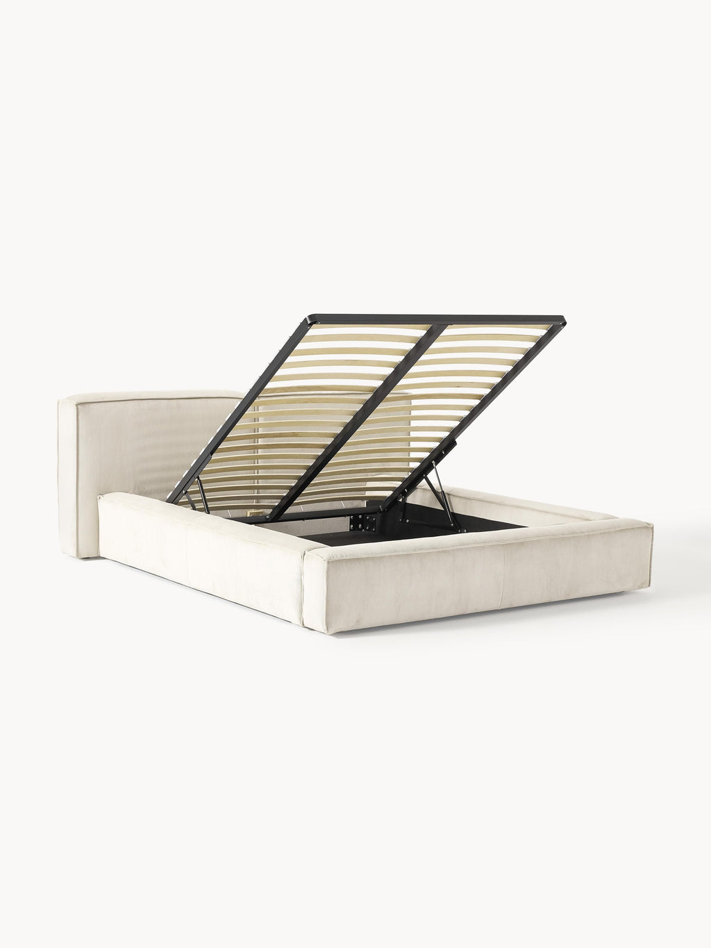 Polsterbett Lennon aus Cord mit Stauraum