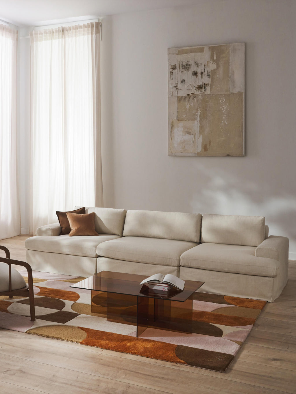 Modulares Sofa Russell (4-Sitzer) mit abnehmbaren Bezügen